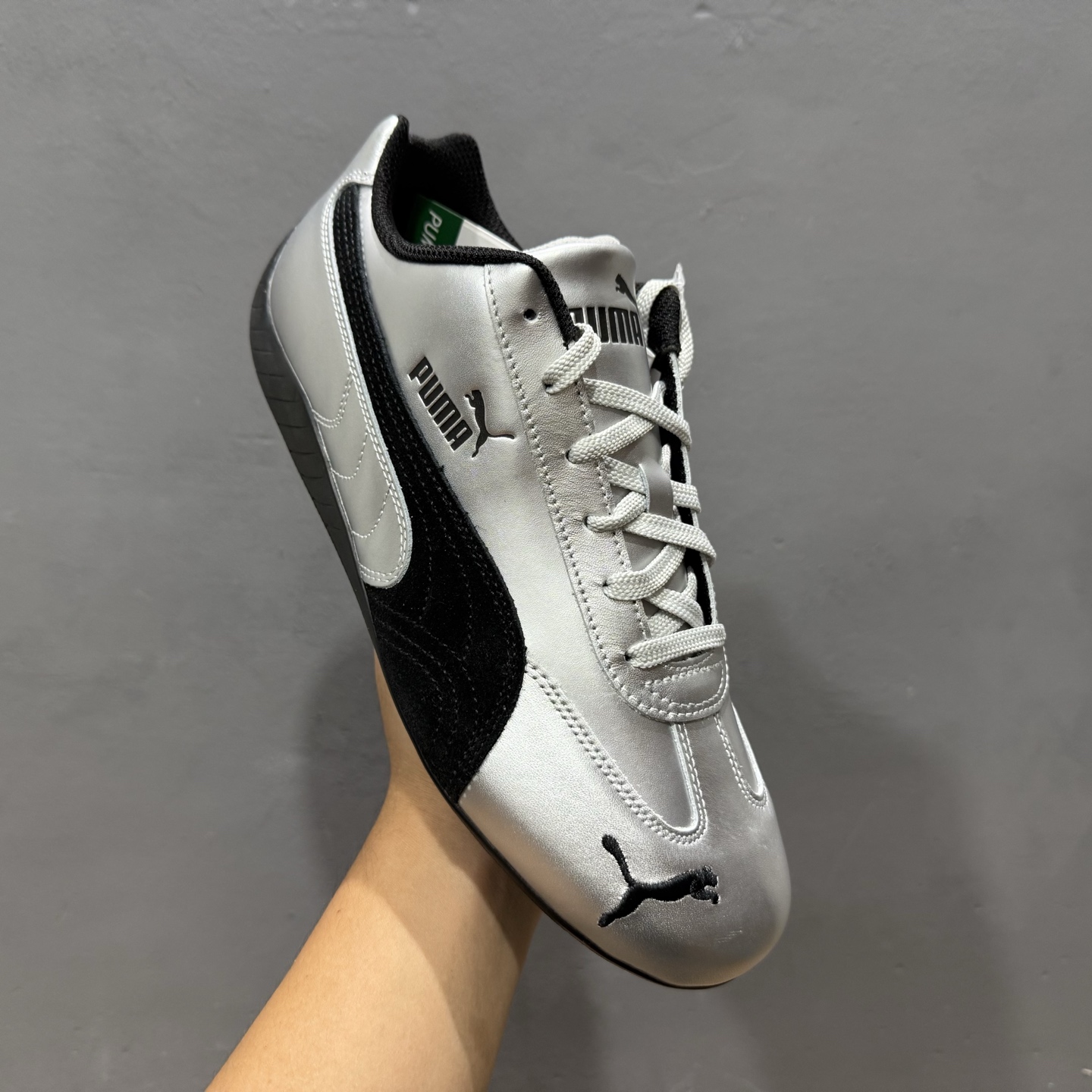 PUMA Speedca 彪马极速赛车系列低帮德训风拼接复古百搭休闲运动赛车鞋 403689-01