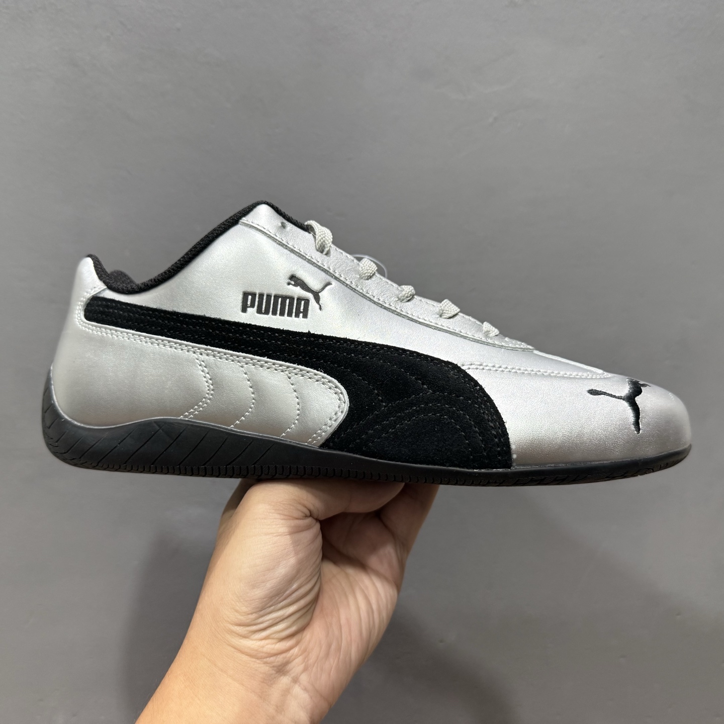 PUMA Speedca 彪马极速赛车系列低帮德训风拼接复古百搭休闲运动赛车鞋 403689-01