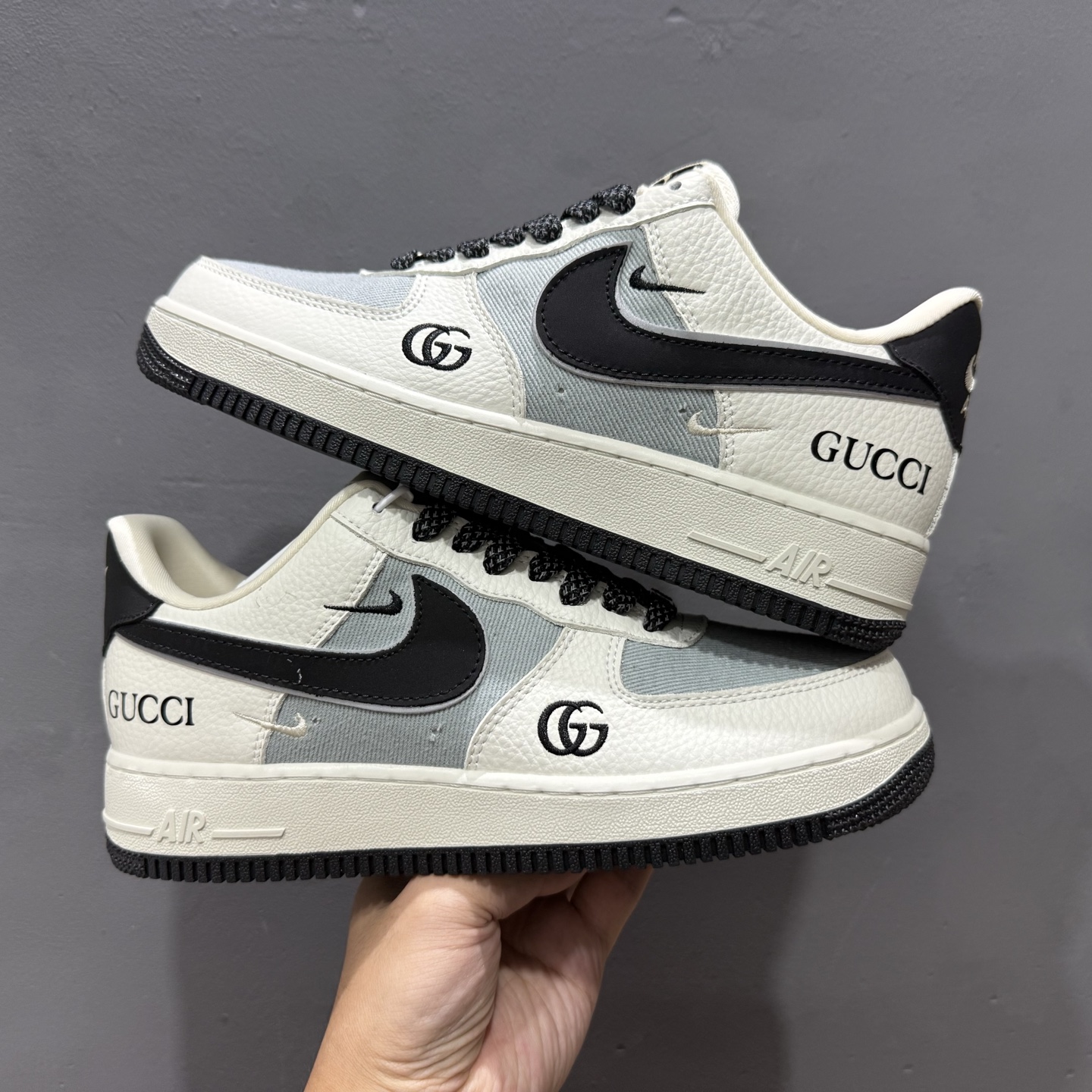 ¥260 Nike Air Force 1'07 Low 古驰联名 白灰黑 空军一号低帮休闲板鞋 YF9511-808-Chinese UA Cheap High Quatity Brand Clothes Bags handbags Sneakers wholesale wholesaler seller from China Factory suppliers Fashion Clothing Shoes best Quality Beautiful Price ¥260 Nike Air Force 1'07 Low 古驰联名 白灰黑 空军一号低帮休闲板鞋 YF9511-808