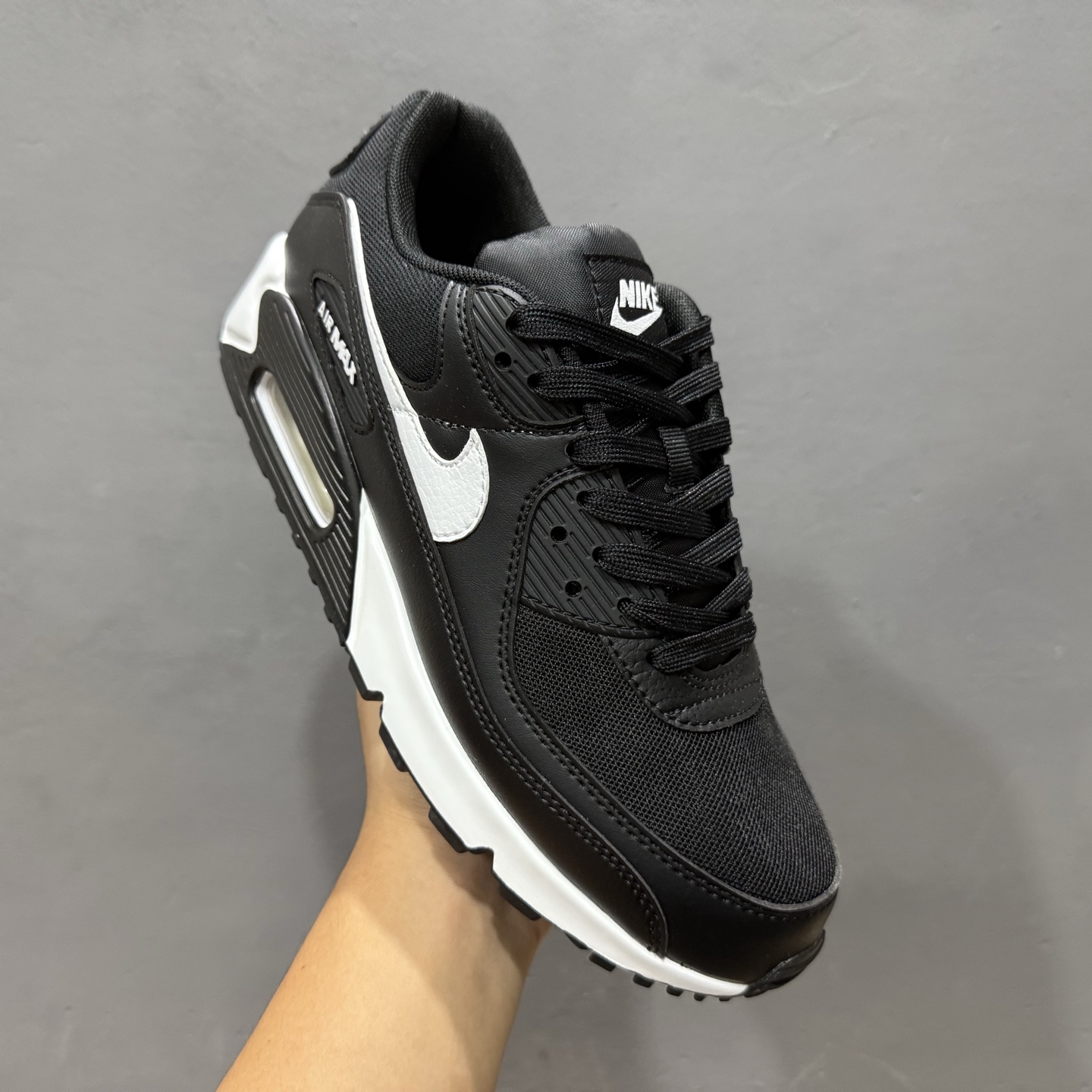 240 NK Air 90 复古气垫跑鞋DH8010-002 黑色网面