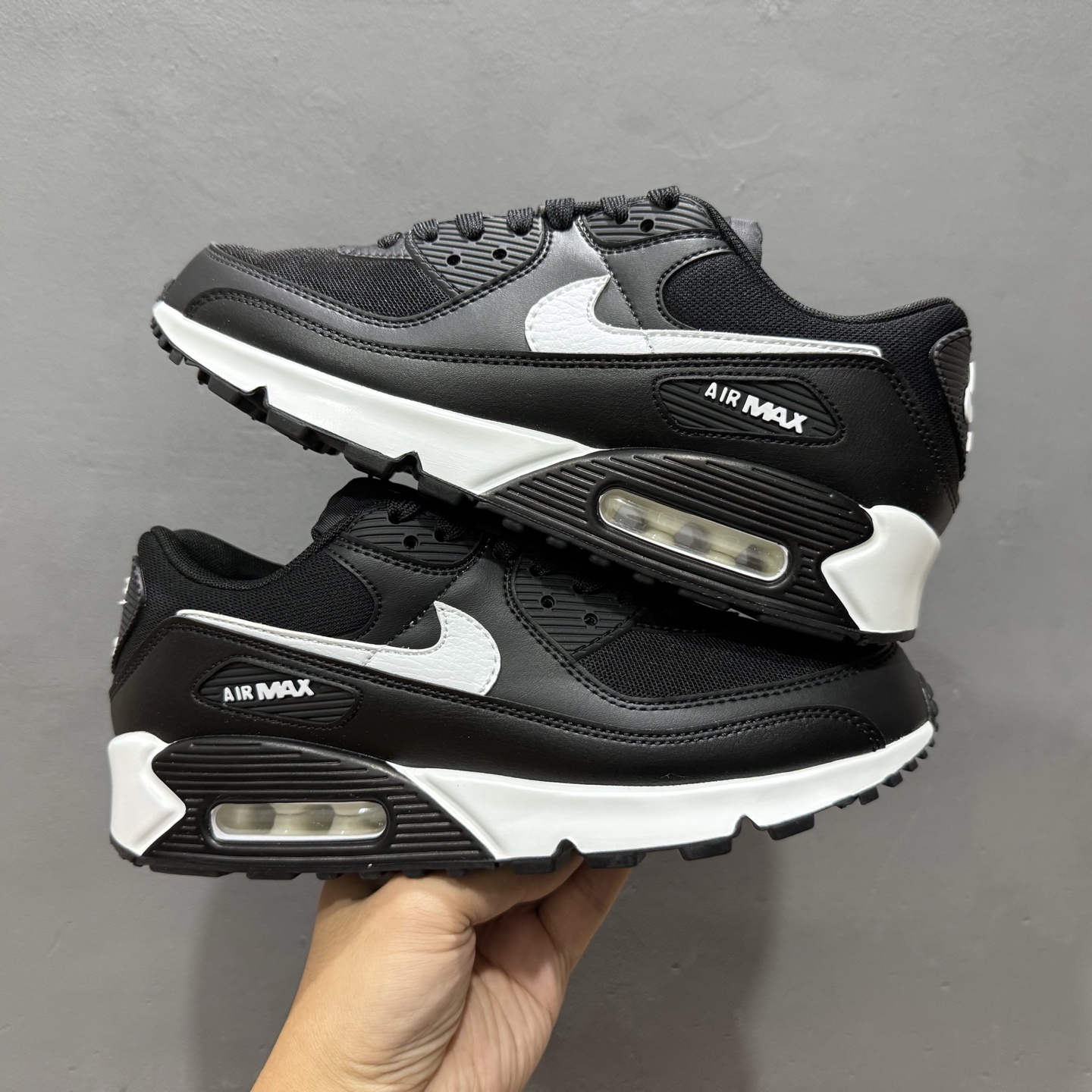 240 NK Air 90 复古气垫跑鞋DH8010-002 黑色网面