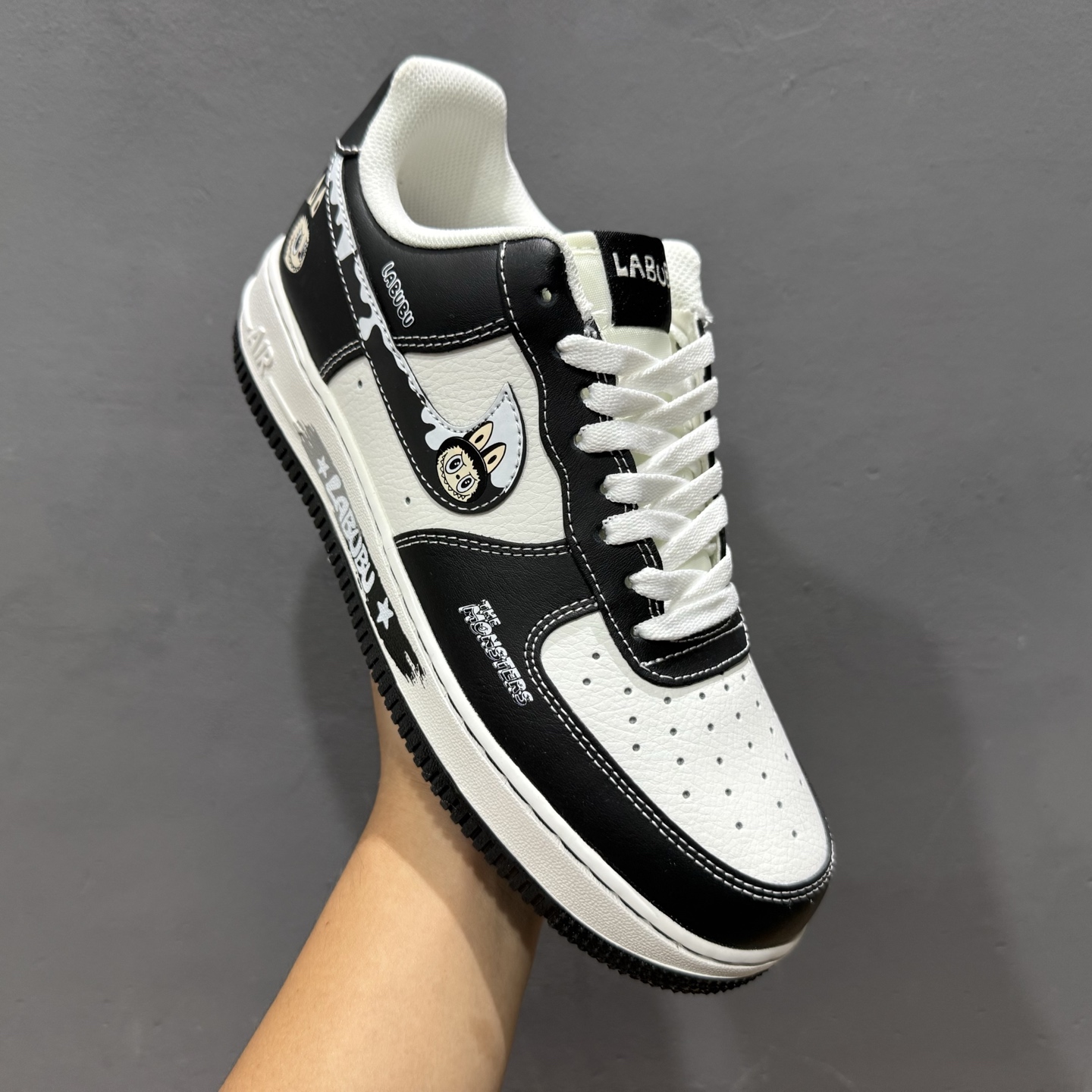 Nike Air Force 1 07 拉布布 联名 黑白 KJ5188-001