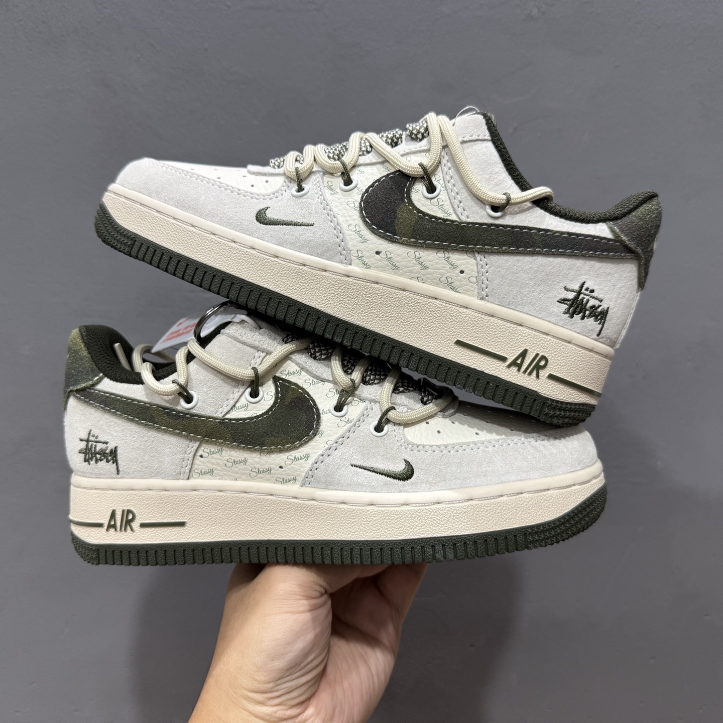 独家实拍Nike Air Force 1‘07 Low LV联名 灰勾抽绳 空军一号低帮休闲板鞋 DM6868-022