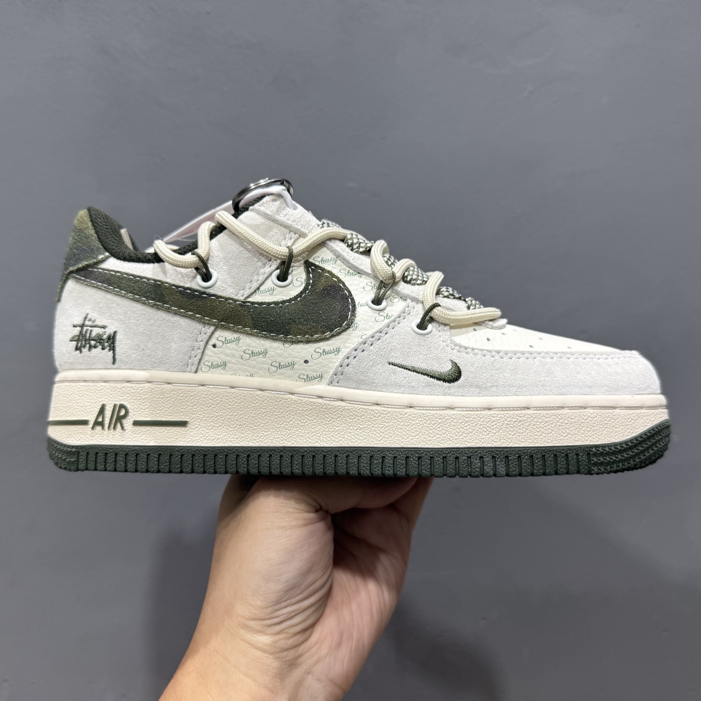 独家实拍Nike Air Force 1‘07 Low LV联名 灰勾抽绳 空军一号低帮休闲板鞋 DM6868-022