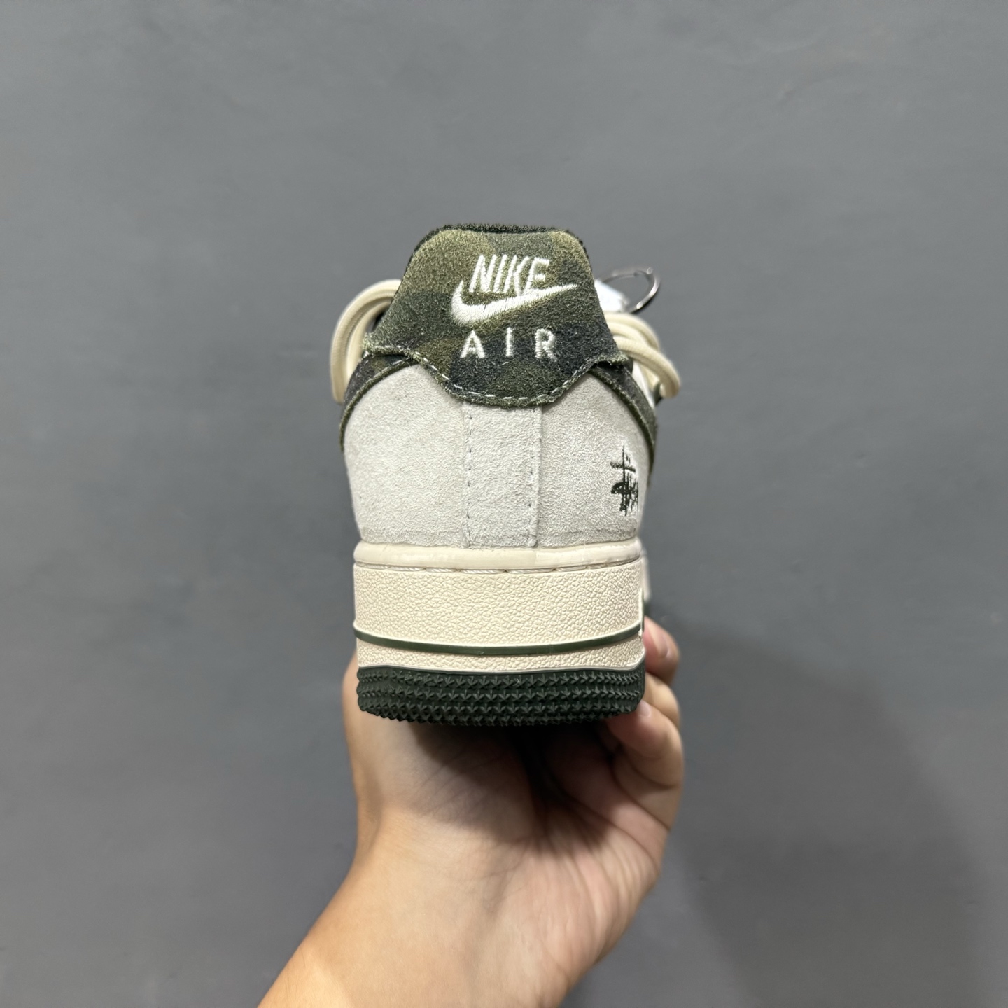 独家实拍Nike Air Force 1‘07 Low LV联名 灰勾抽绳 空军一号低帮休闲板鞋 DM6868-022