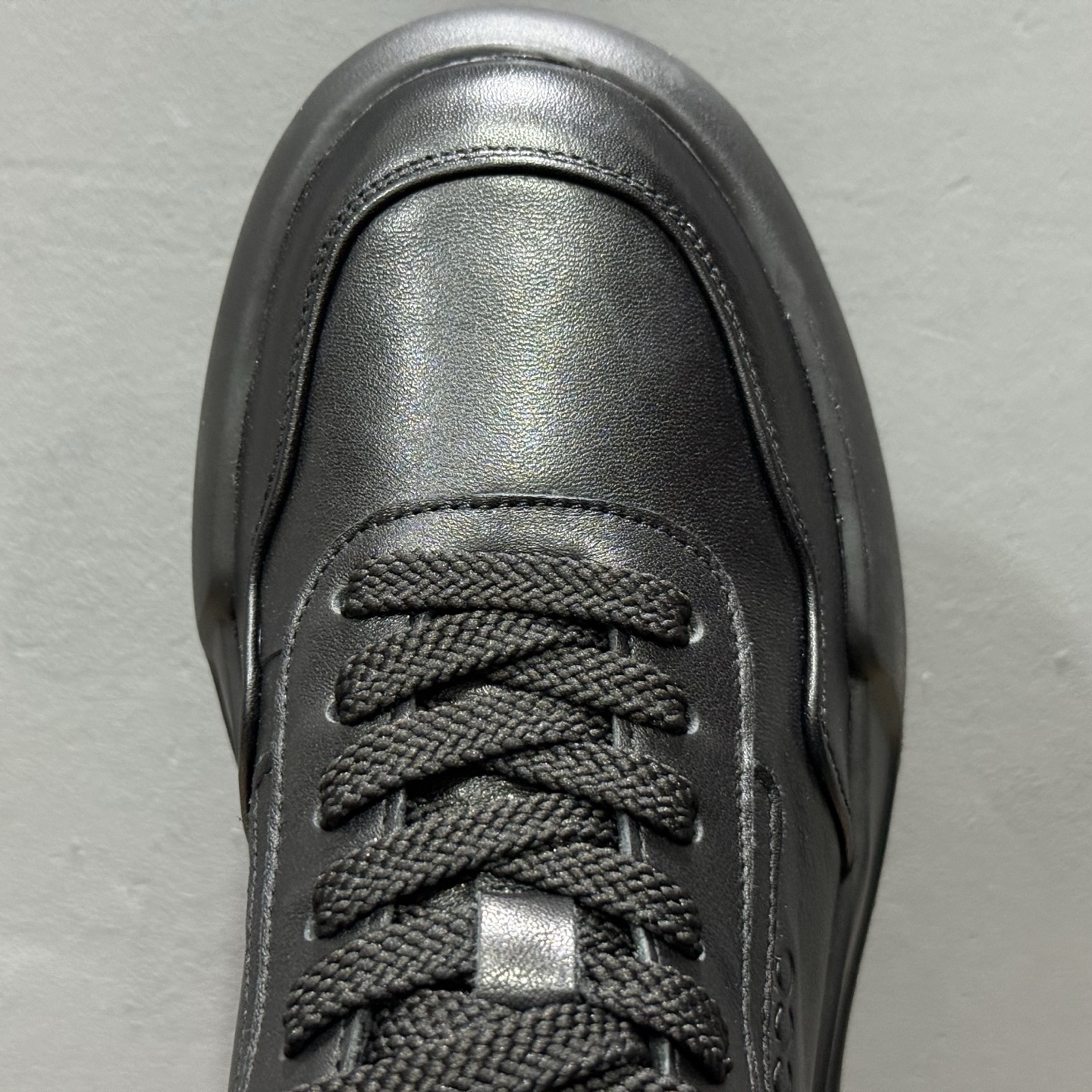 ECCO爱步休闲鞋男 25年新款真皮系带舒适板鞋