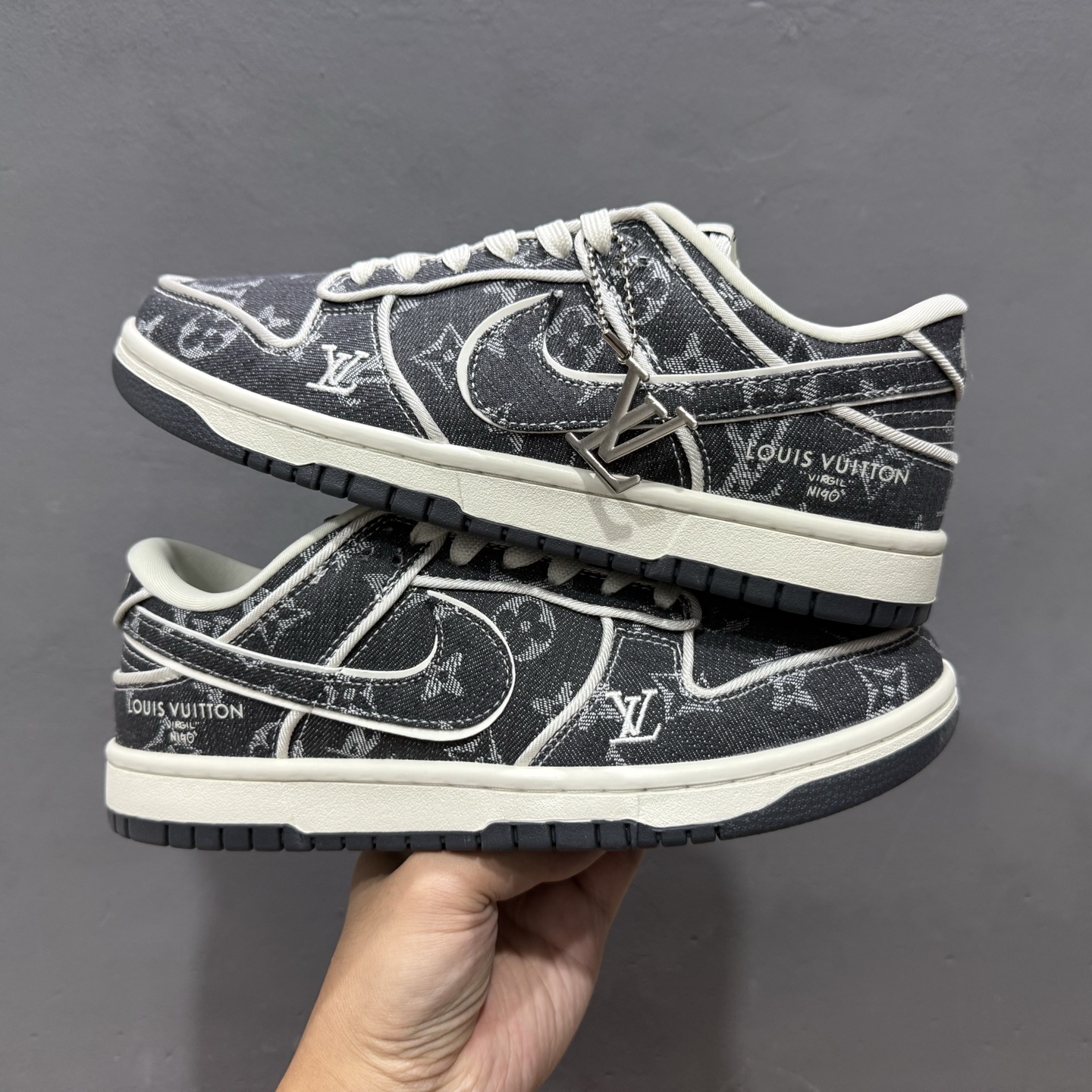 Nike SB Dunk Low LV联名 白深蓝牛仔 低帮休闲板鞋 SC0601-470