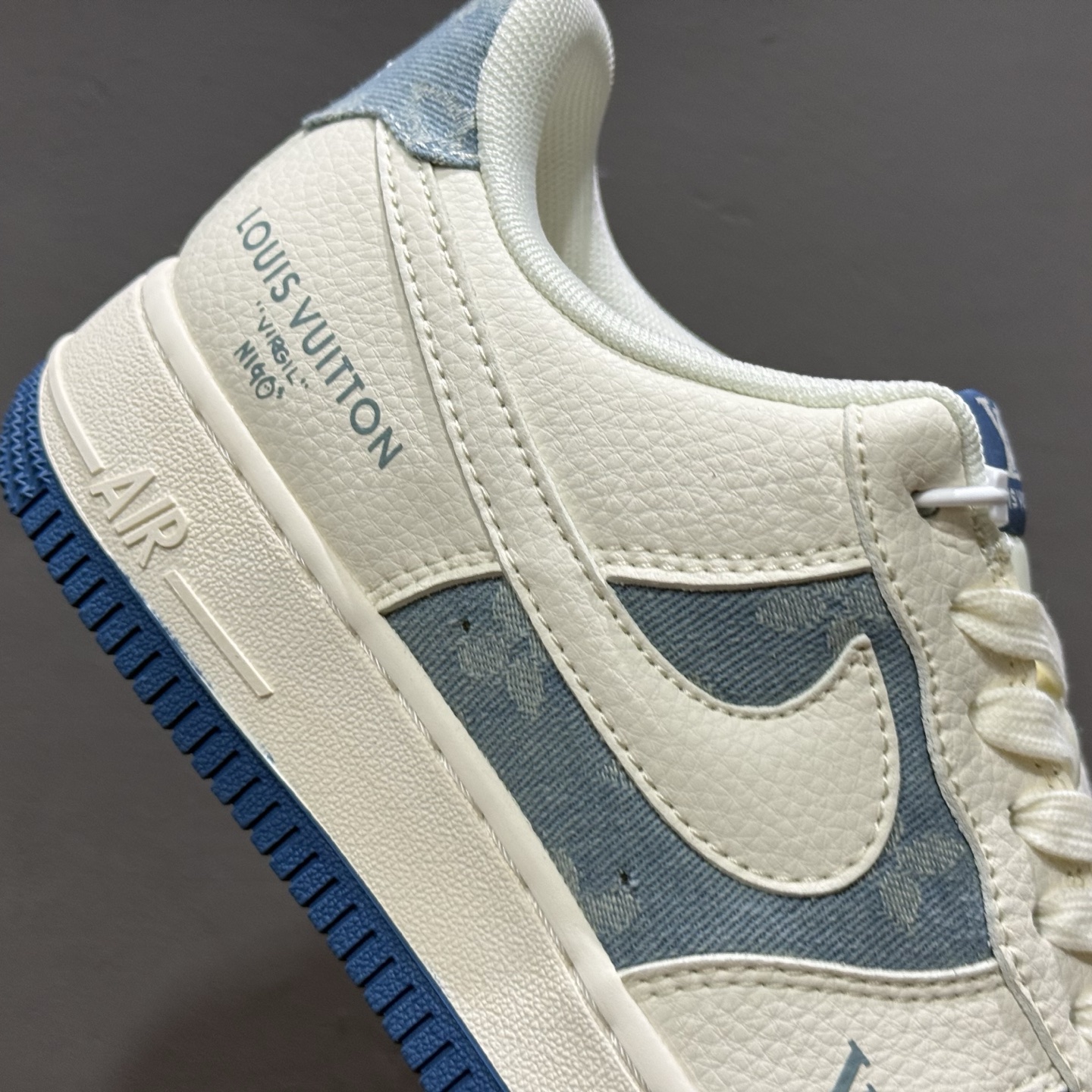 Nike Air Force 1'07 Low 联名 白蓝帆布 空军一号低帮休闲板鞋 XD2588-606