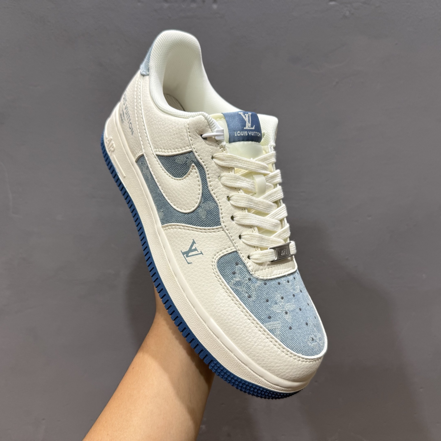 Nike Air Force 1'07 Low 联名 白蓝帆布 空军一号低帮休闲板鞋 XD2588-606