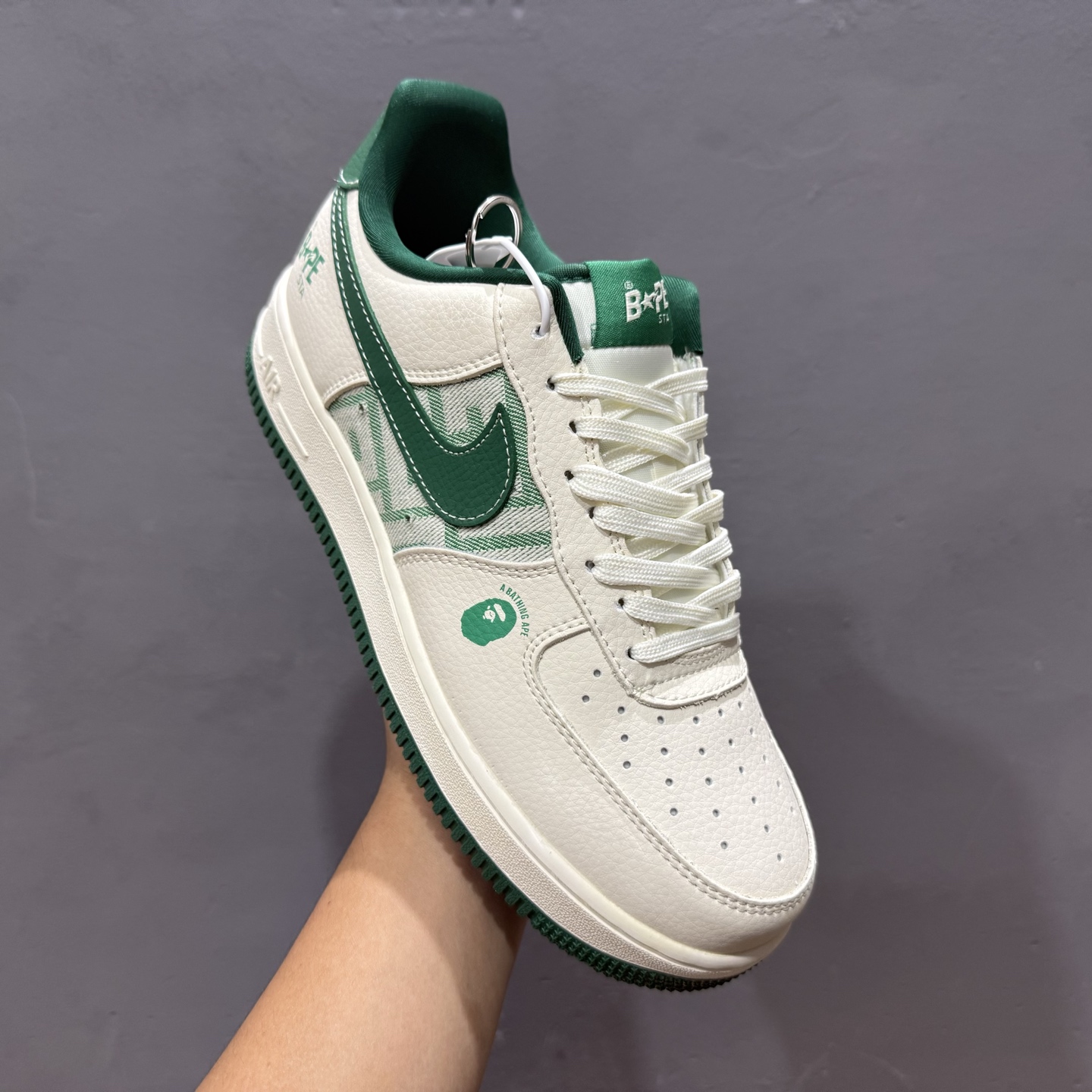 Nike Air Force 1'07 Low BAPE联名 奶白薄荷 空军一号低帮休闲板鞋 DK0188-089