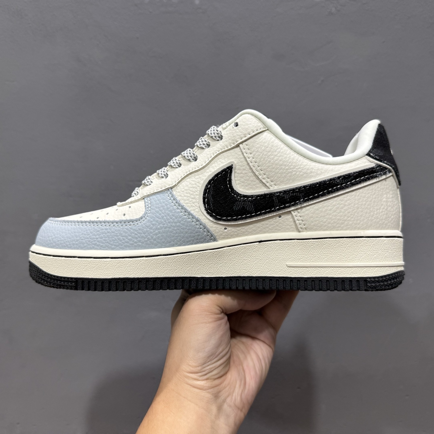 260 Louis Vuitton x NIke Air Force 1 米黑牛仔勾 DD1982-320