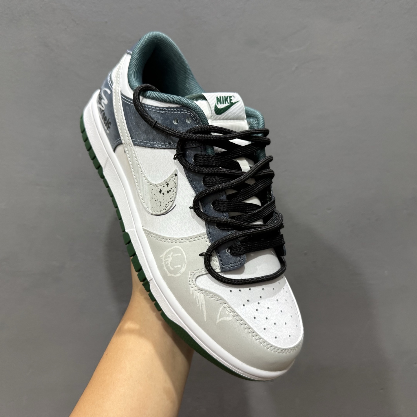 280 Nike Dunk Low Retro 绑带联名款 氧化车间 墨绿色 耐克 低帮休闲运动板鞋 DV0833-111