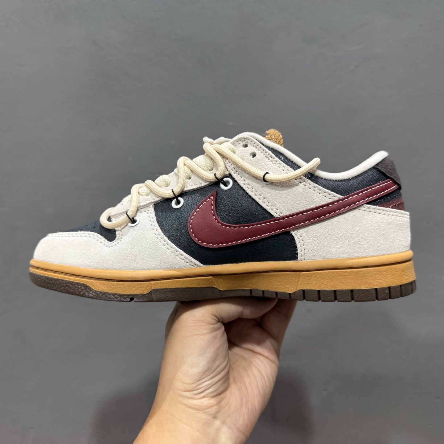 280 Nike DUNK LOW LX 绑带联名款 棕色拼接 耐克 低帮休闲运动板鞋 HQ3459-212