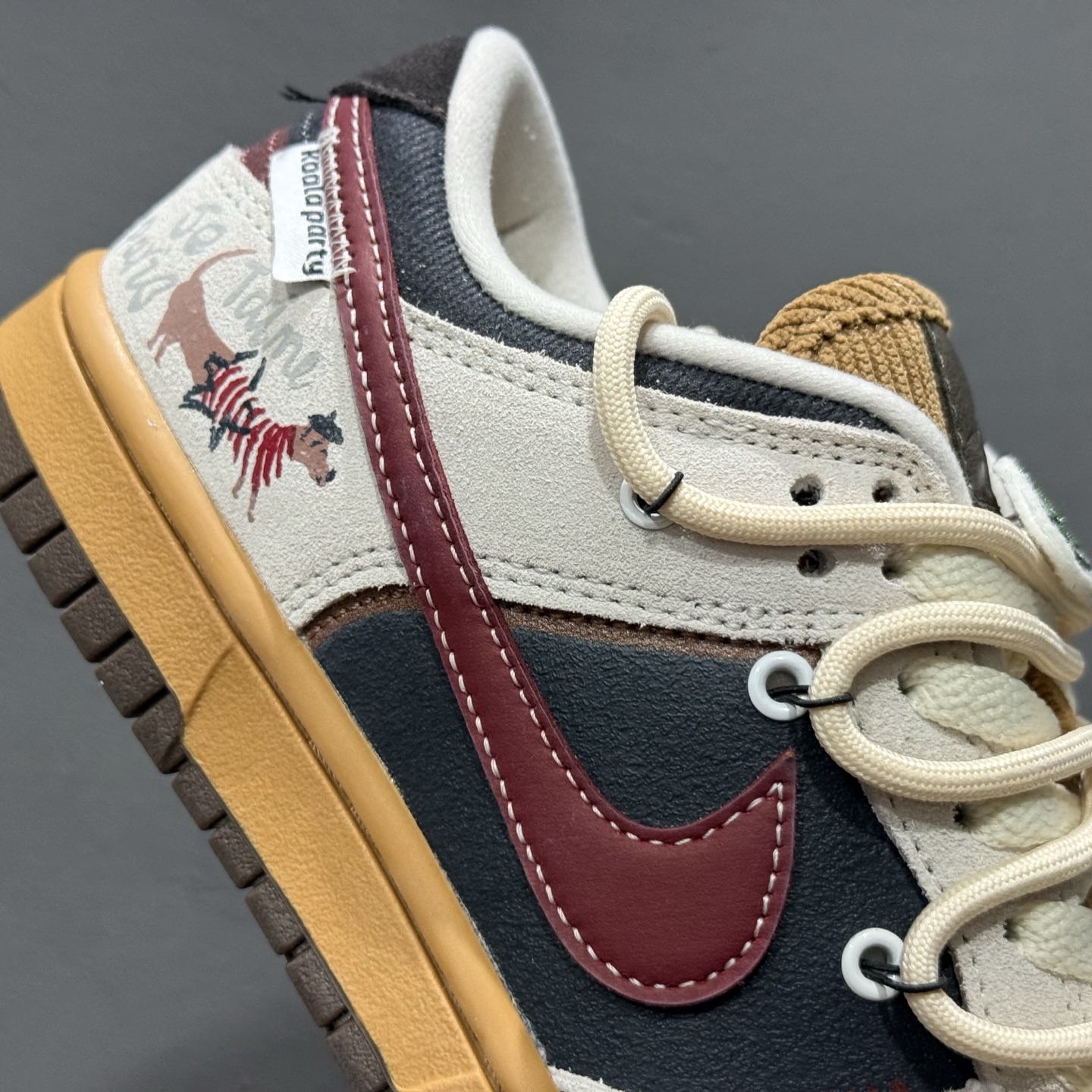 280 Nike DUNK LOW LX 绑带联名款 棕色拼接 耐克 低帮休闲运动板鞋 HQ3459-212