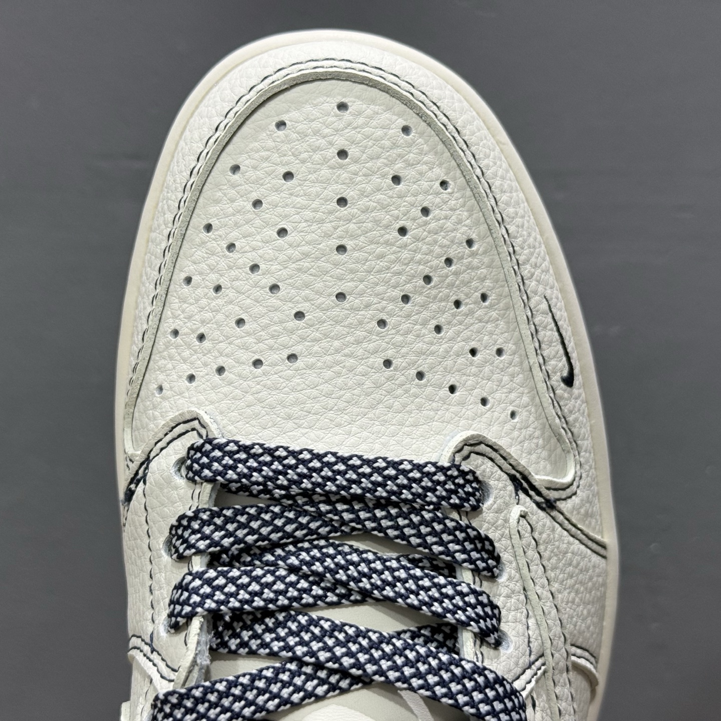 高端定制 Travis Scott x Fragment Design x Jordan Air Jordan 1 Low SP “Superme联名------米白Nike蓝” XD0798-308