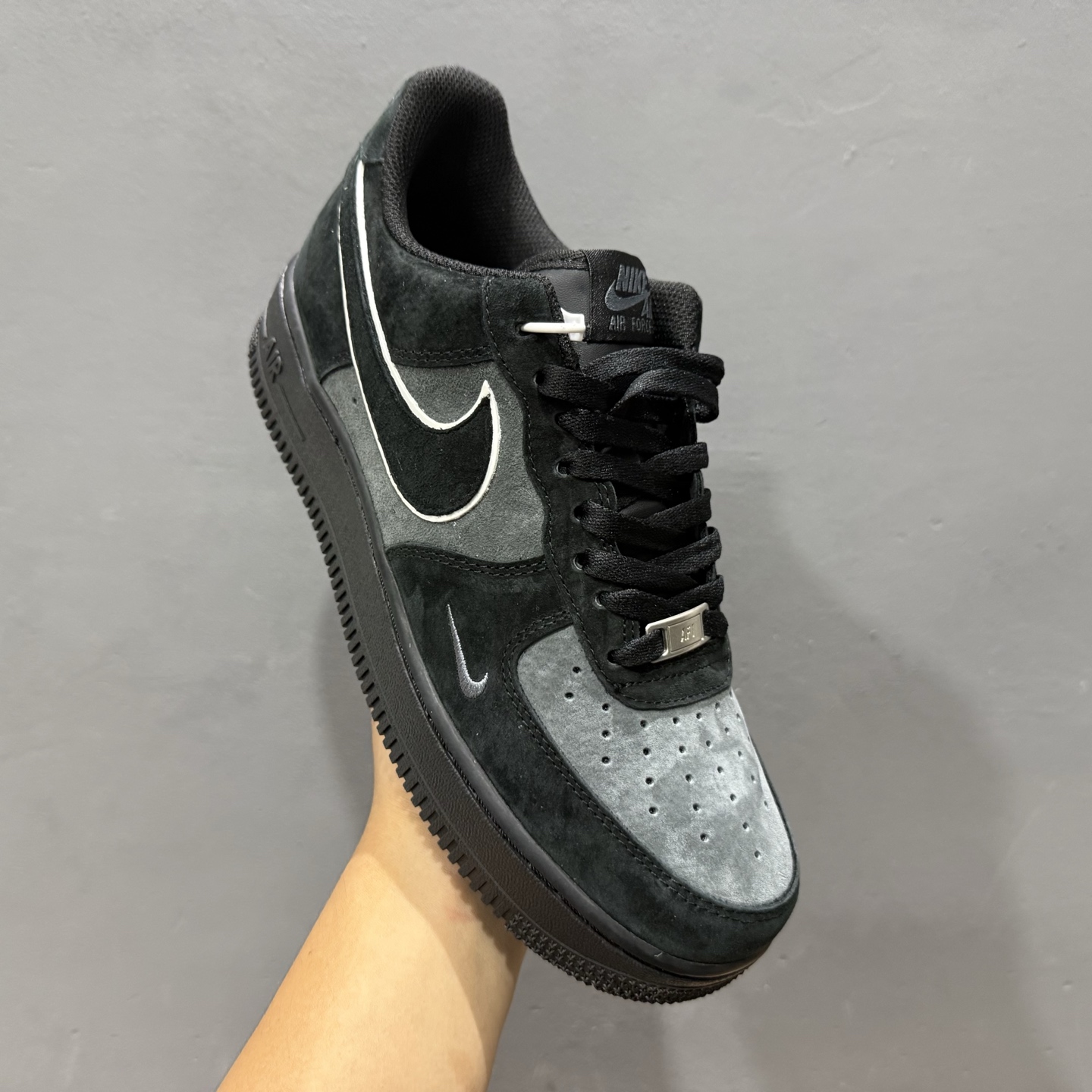 260 爆款定制 Nike Air Force 1 07 Low “黑武士”全麂皮 秋冬 空军一号低帮休闲板鞋 ZH0316-134