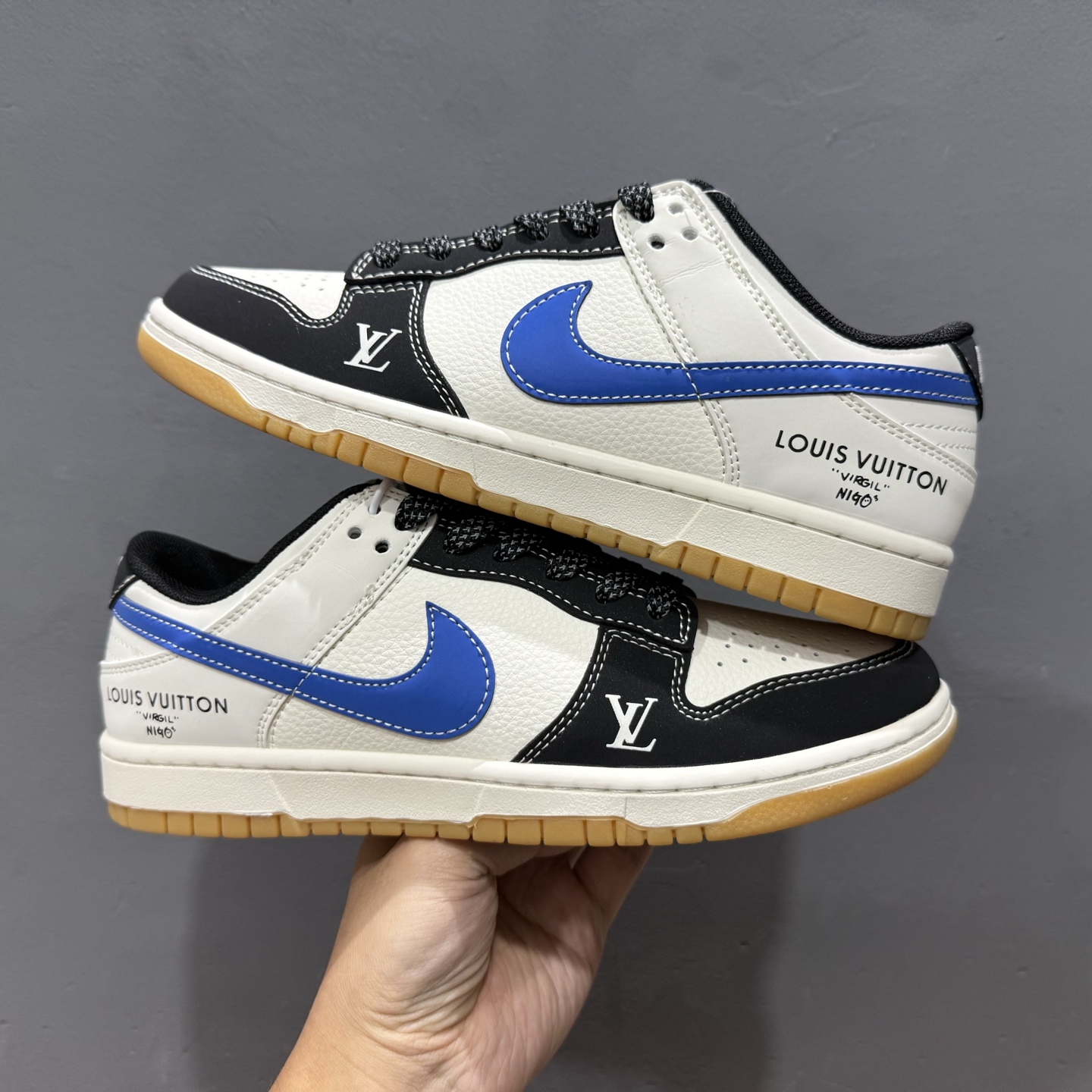 Louis Vuitton x Nike Dunk Low 米黑篮生胶 JP1628-003