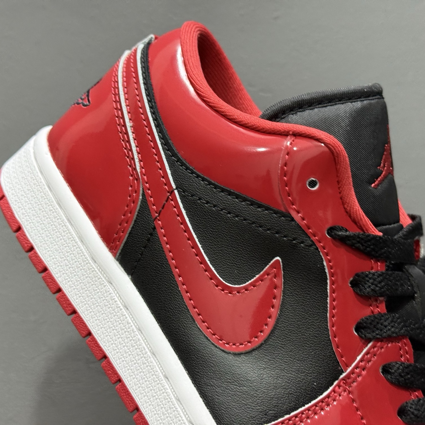 0 Air Jordan 1 Low AJ1 乔1漆皮黑红 低帮文化休闲板鞋 HV4089-006
