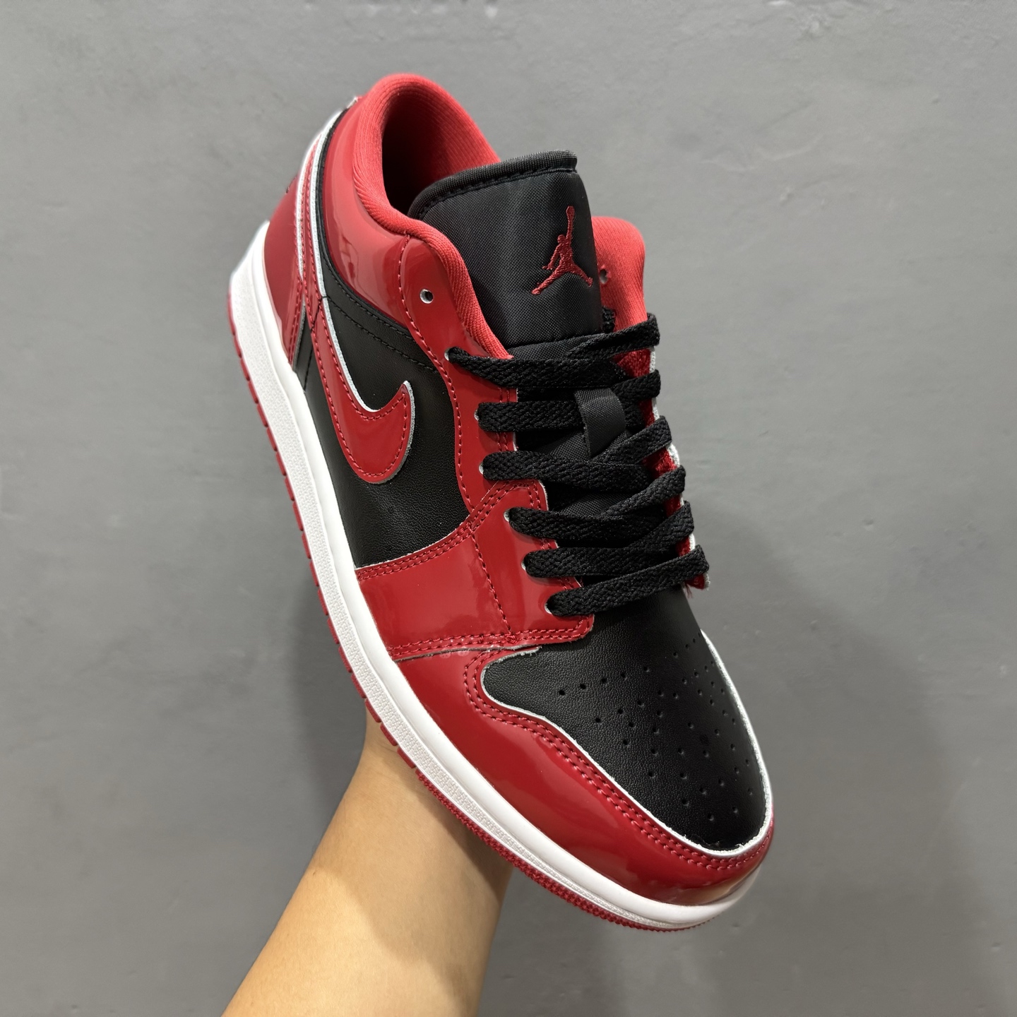 0 Air Jordan 1 Low AJ1 乔1漆皮黑红 低帮文化休闲板鞋 HV4089-006