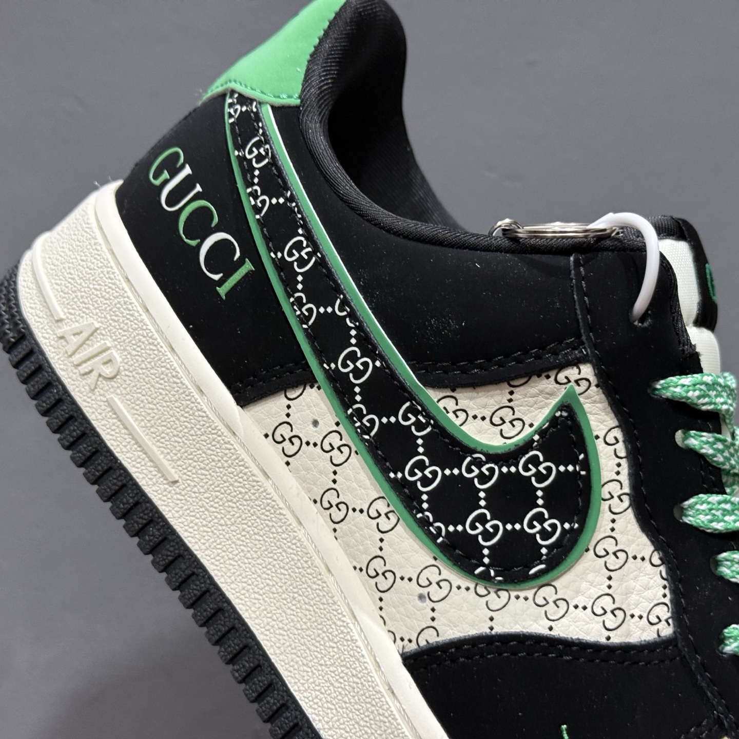 Nike Air Force 1 '07 Low “古驰联名——花纹米黑绿”空军一号 高端定制 低帮 运动鞋 休闲鞋 KJ1688-024