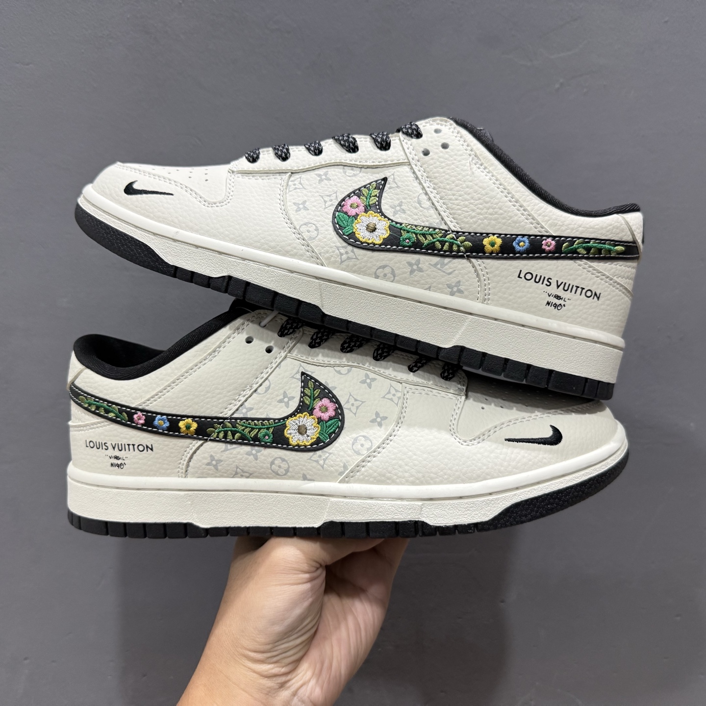 Nike Dunk Low 米白黑lv印花 DS6608-017