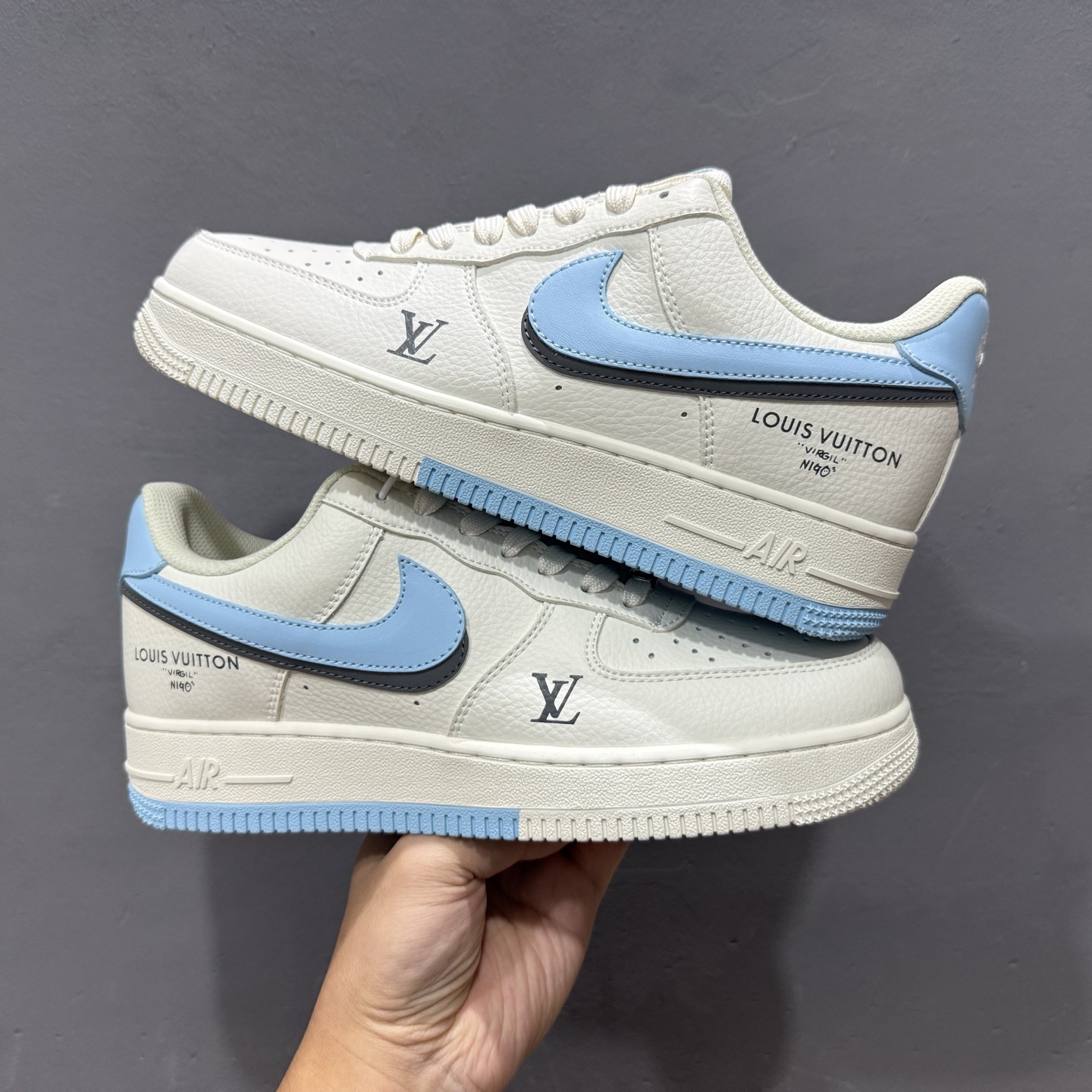 独家实拍Nike Air Force 1‘07 Low LV联名 双拼双勾 空军一号低帮休闲板鞋 CS5288-028
