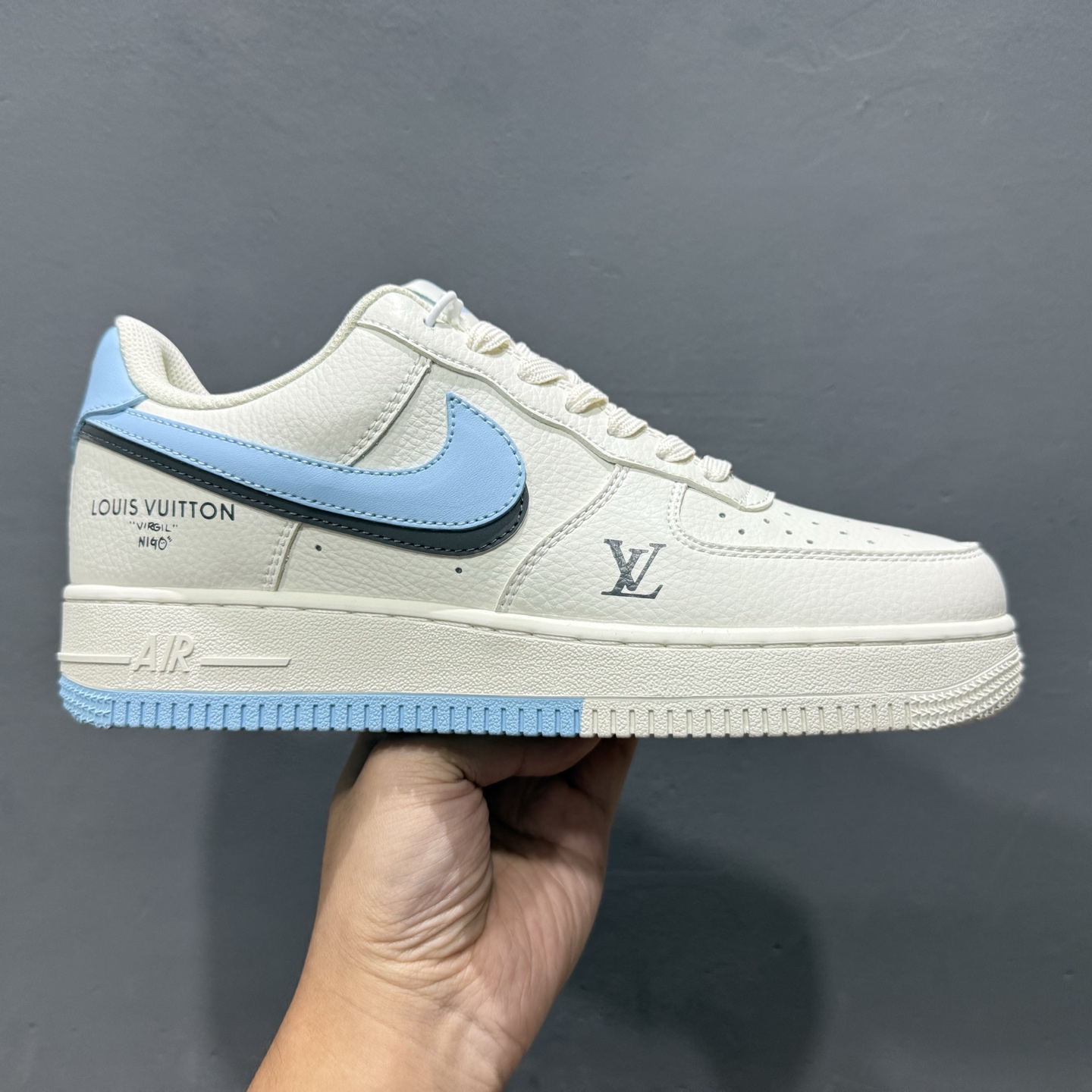 独家实拍Nike Air Force 1‘07 Low LV联名 双拼双勾 空军一号低帮休闲板鞋 CS5288-028