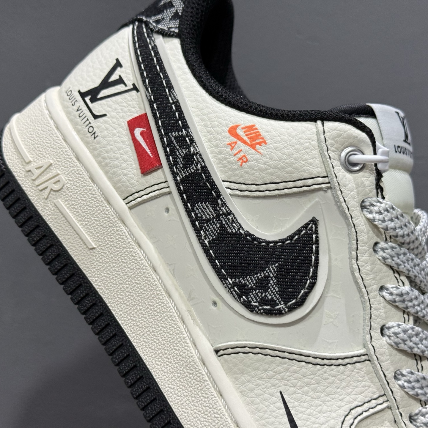 NIke Air Force 1 '07 Low “LV联名——黑线黑牛仔”空军一号 低帮 运动鞋 休闲鞋 YX5066-347