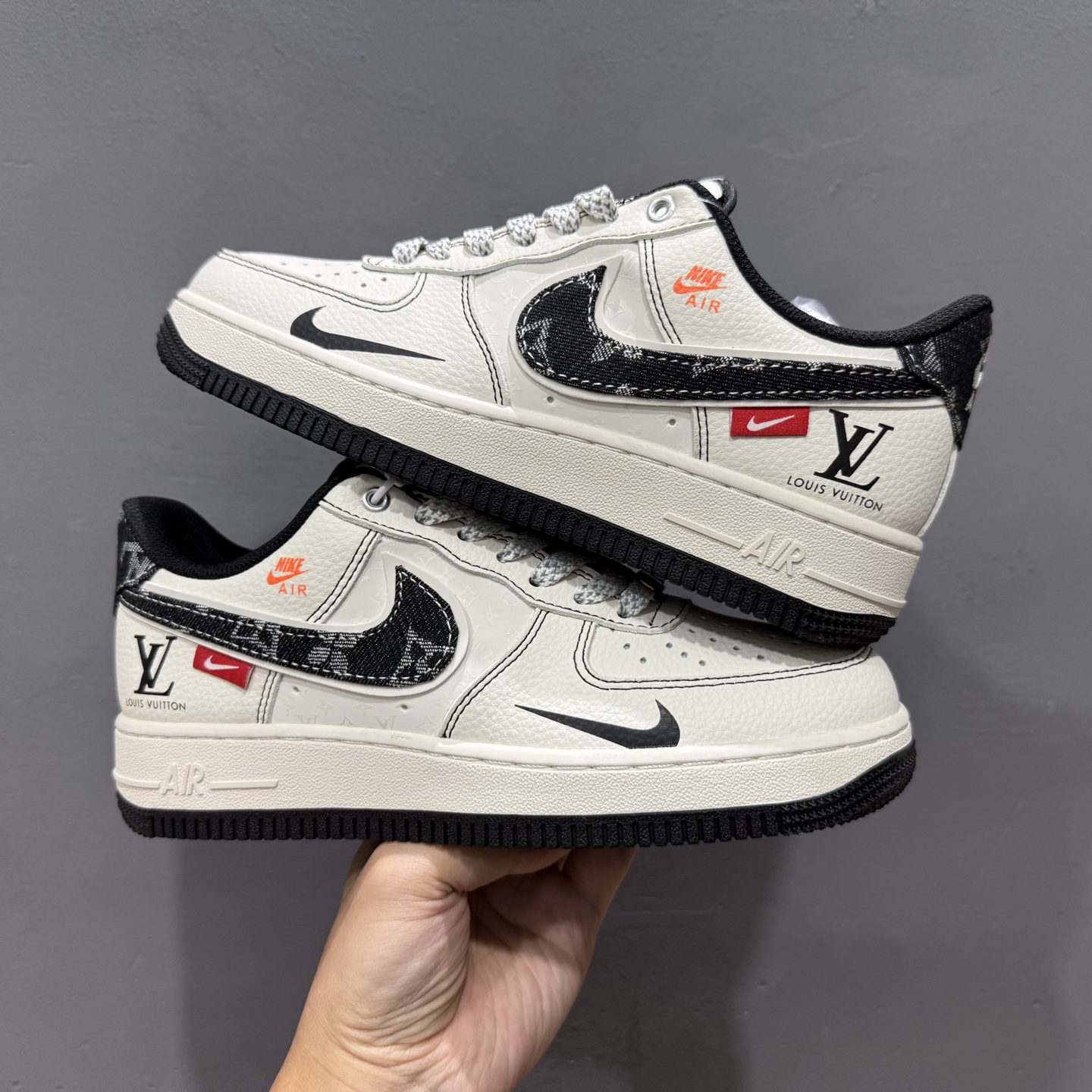 NIke Air Force 1 '07 Low “LV联名——黑线黑牛仔”空军一号 低帮 运动鞋 休闲鞋 YX5066-347