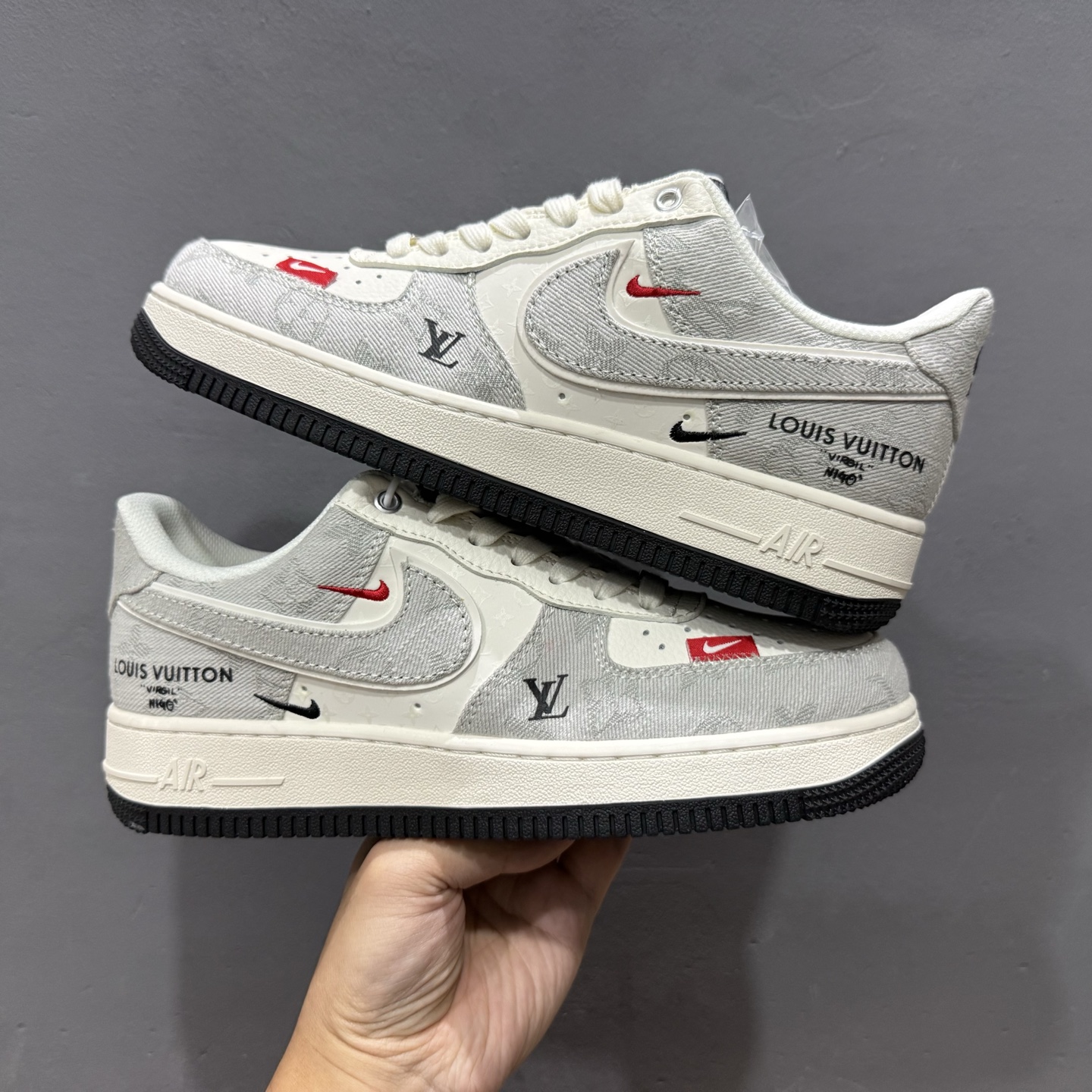 NIke Air Force 1 '07 Low “LV联名——黑线黑牛仔”空军一号 低帮 运动鞋 休闲鞋 YX5066-343