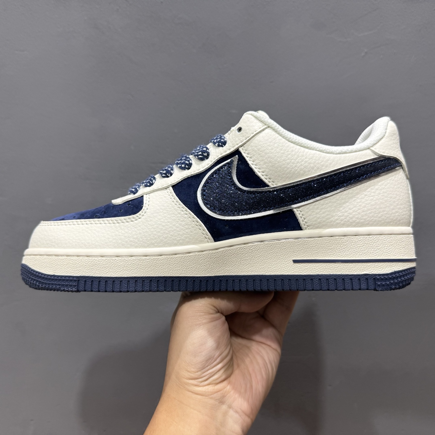 NIke Air Force 1 '07 Low “北面联名--满天星深蓝勾白配色”空军一号 低帮 运动鞋 休闲鞋 QY6818-525