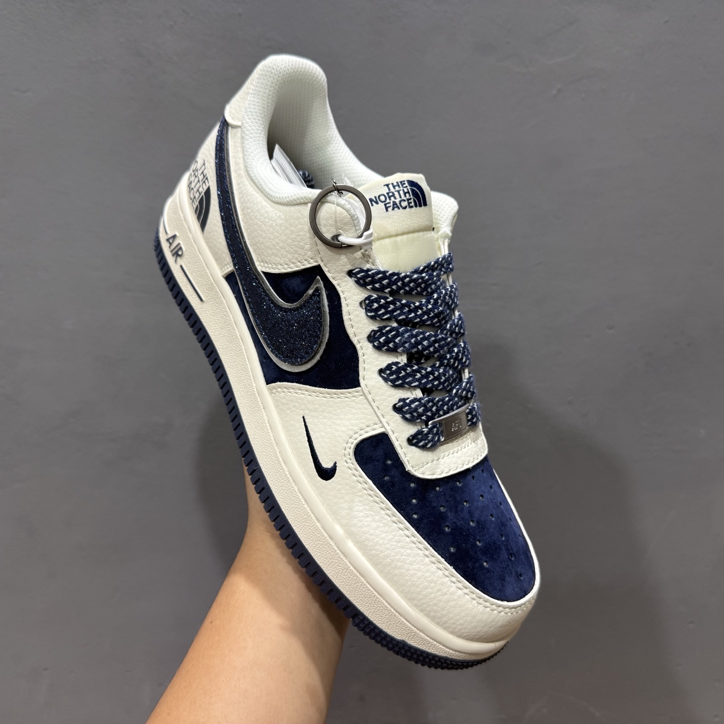 NIke Air Force 1 '07 Low “北面联名--满天星深蓝勾白配色”空军一号 低帮 运动鞋 休闲鞋 QY6818-525