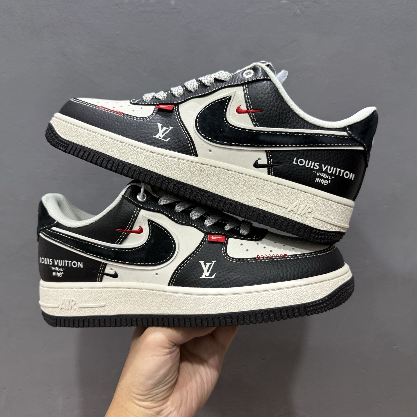 NIke Air Force 1 '07 Low “LV联名——荔纹黑”空军一号 低帮 运动鞋 休闲鞋 YX5066-349
