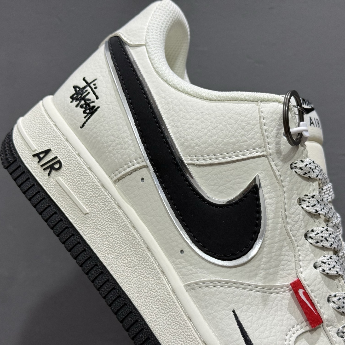 200 独家实拍Nike Air Force 1 Low 07 x Stussy 白黑小钩满天星 CS5288-010