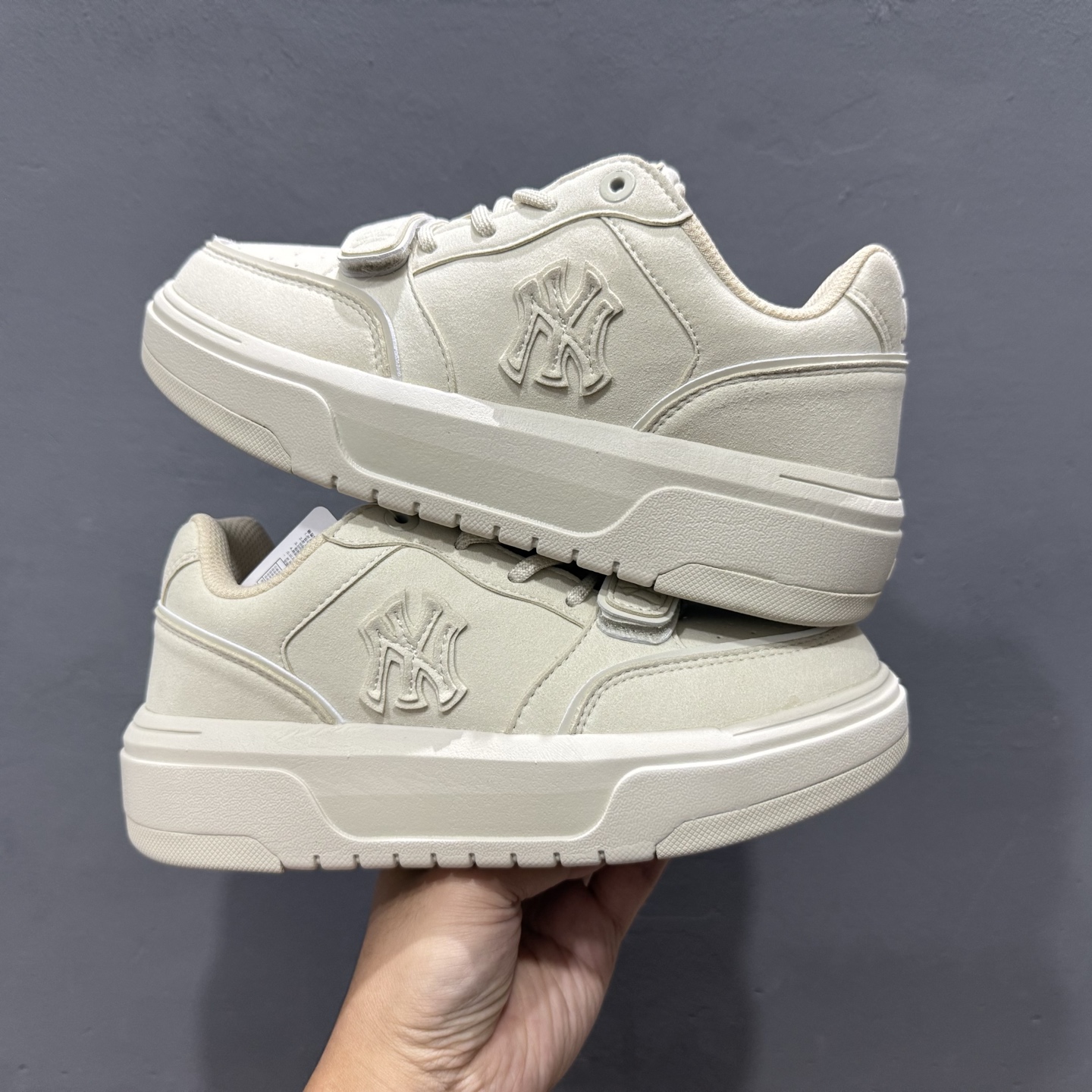 200 MLB KARINA张康乐同款男女韩系复古豆豆薄底鞋25秋冬新款 老爹鞋 3ASXT025N