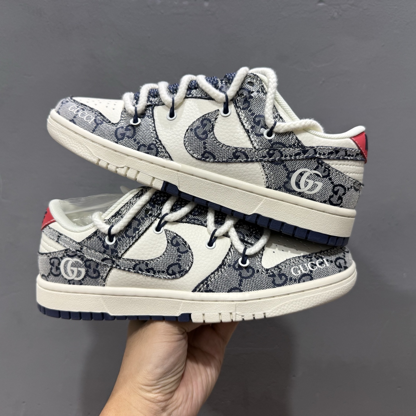 独家实拍Nike SB Dunk Low“SUP系列——绑带猪八灰勾” 周年高端定制 低帮休闲板鞋 YX5066-216