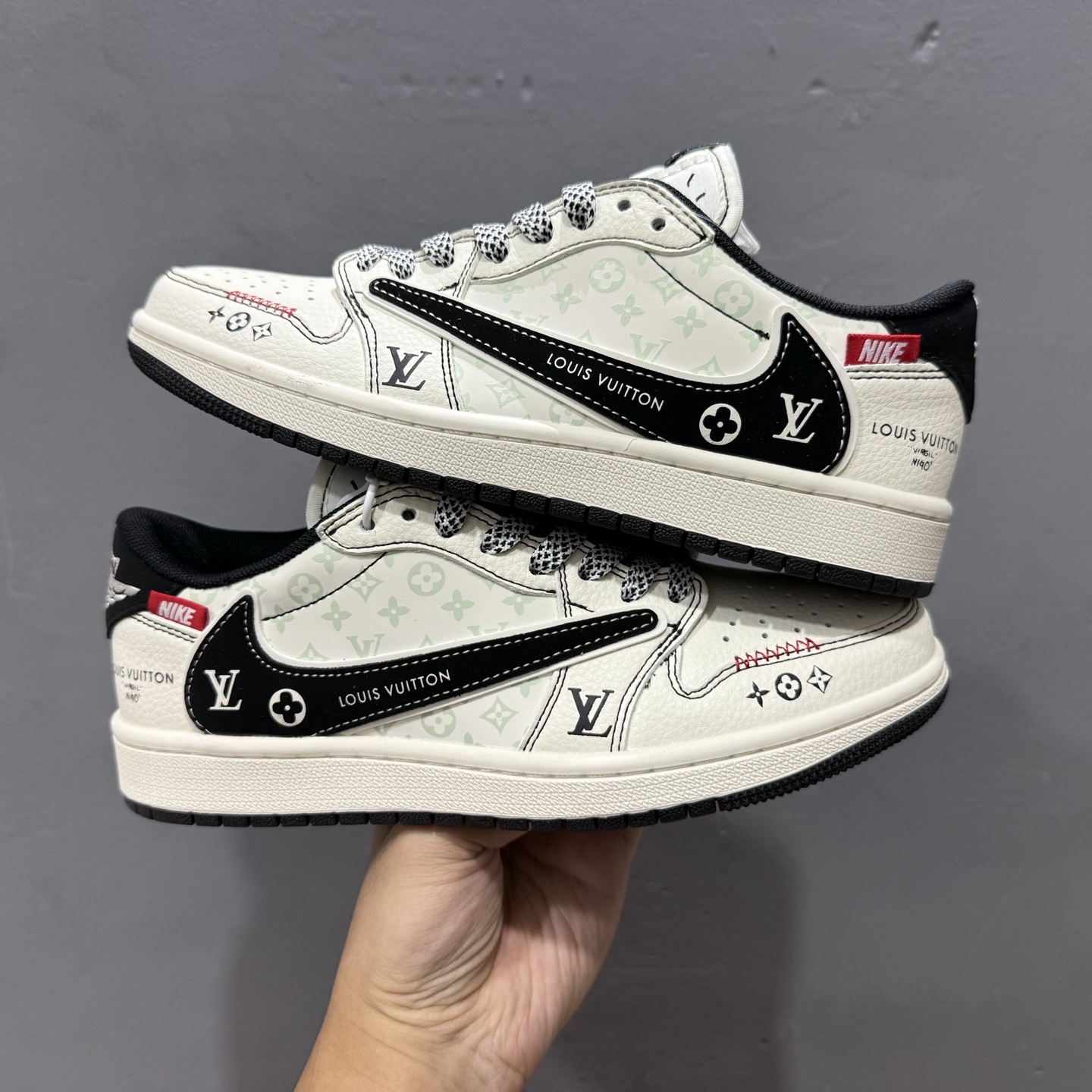 NIke Air Force 1 '07 Low “LV联名——黑勾NIKE红标”空军一号 低帮 运动鞋 休闲鞋 CX5050-Y30