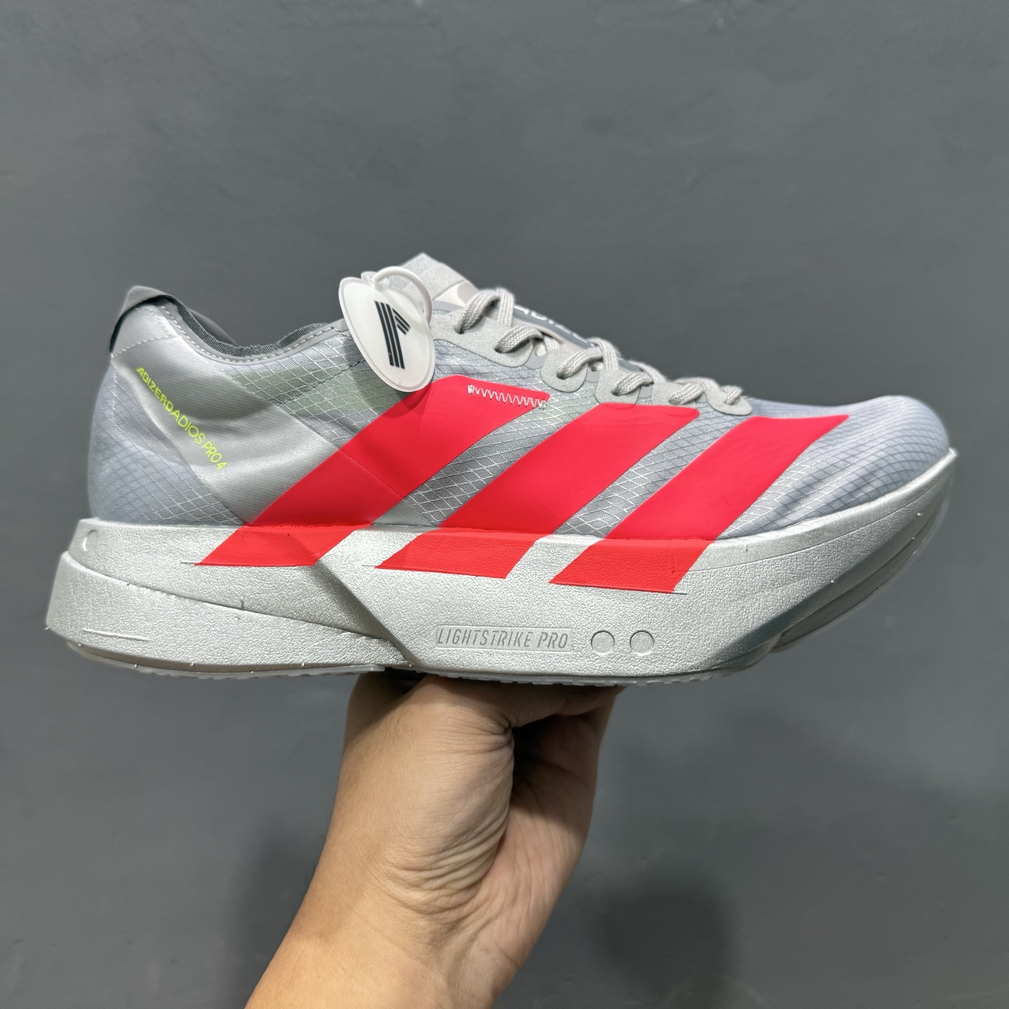 外贸版 AdidAdizero Adios 4 M JR6372 阿迪透气轻盈低帮跑步鞋