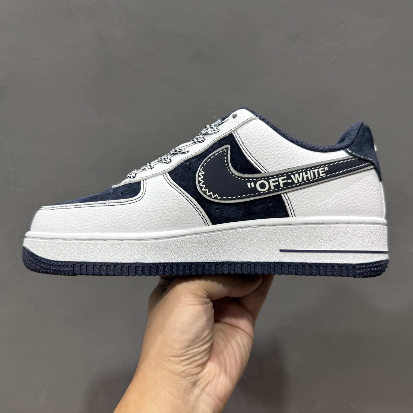 NIke Air Force 1 '07 Low “OFF-WHITE联名——深蓝鬼脸”空军一号 低帮 运动鞋 HV5999-002 NIke Air Force 1 '07 Low “OFF-WHITE联名——深蓝鬼脸”空军一号 低帮 运动鞋 HV5999-002