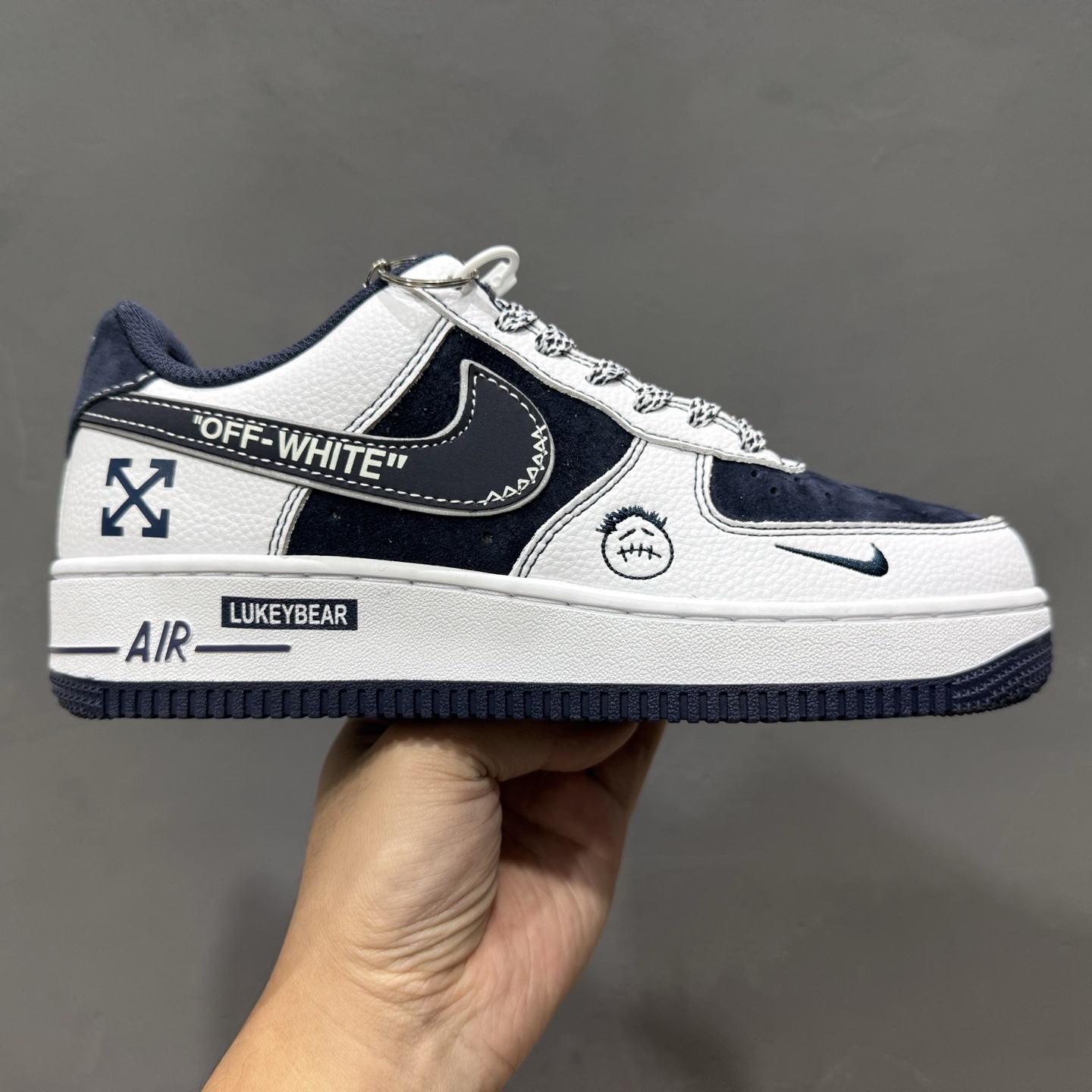 NIke Air Force 1 ’07 Low “OFF-WHITE联名——深蓝鬼脸”空军一号 低帮 运动鞋 HV5999-002 NIke Air Force 1 ’07 Low “OFF-WHITE联名——深蓝鬼脸”空军一号 低帮 运动鞋 HV5999-002