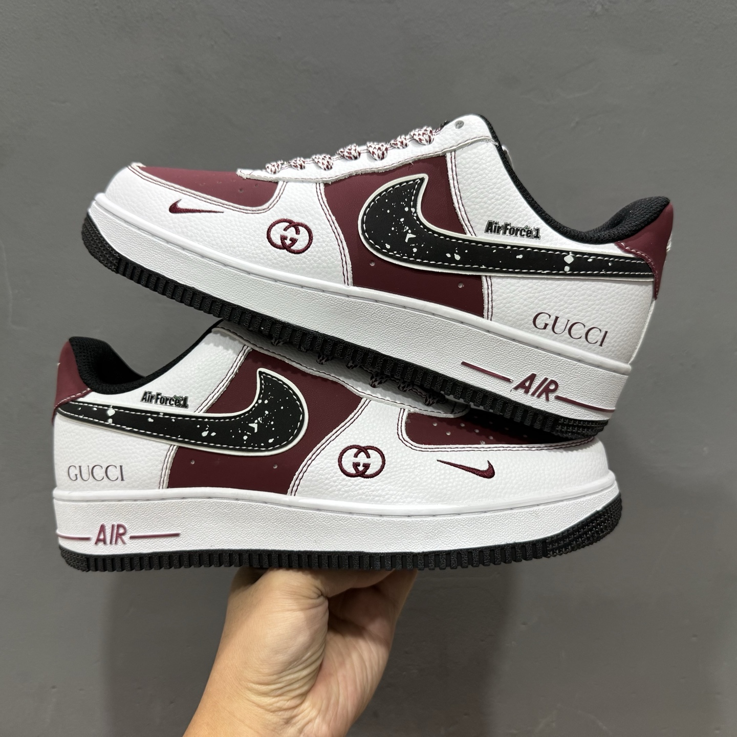 NIke Air Force 1 '07 Low “古驰联名——栗红米白”空军一号 低帮 运动鞋 休闲鞋 KK1988-511