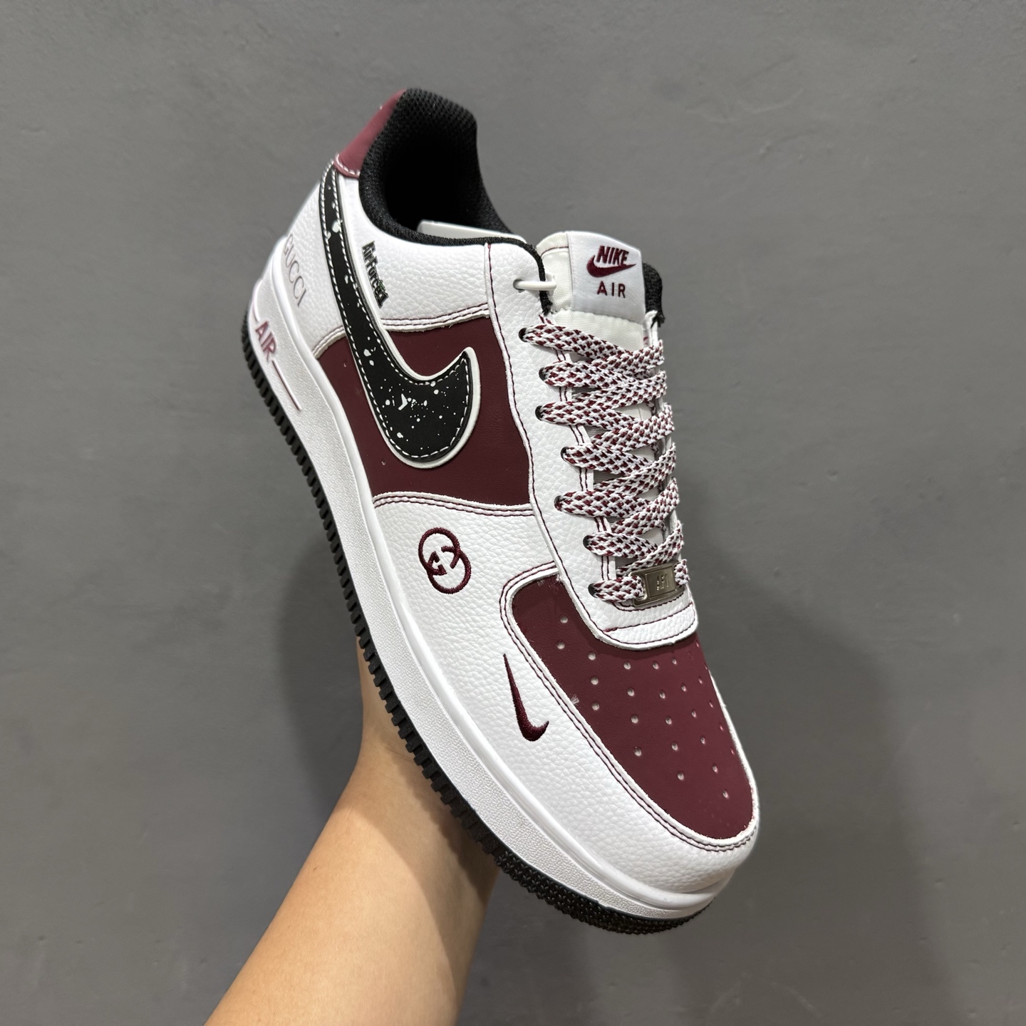 NIke Air Force 1 '07 Low “古驰联名——栗红米白”空军一号 低帮 运动鞋 休闲鞋 KK1988-511