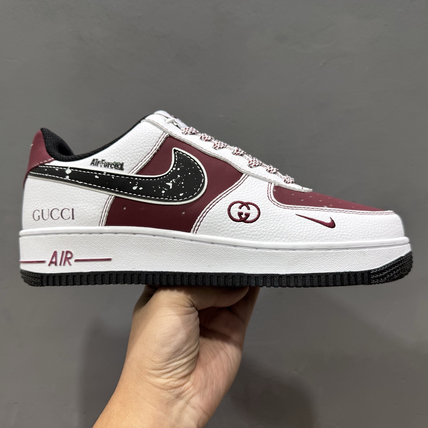 NIke Air Force 1 ’07 Low “古驰联名——栗红米白”空军一号 低帮 运动鞋 休闲鞋 KK1988-511