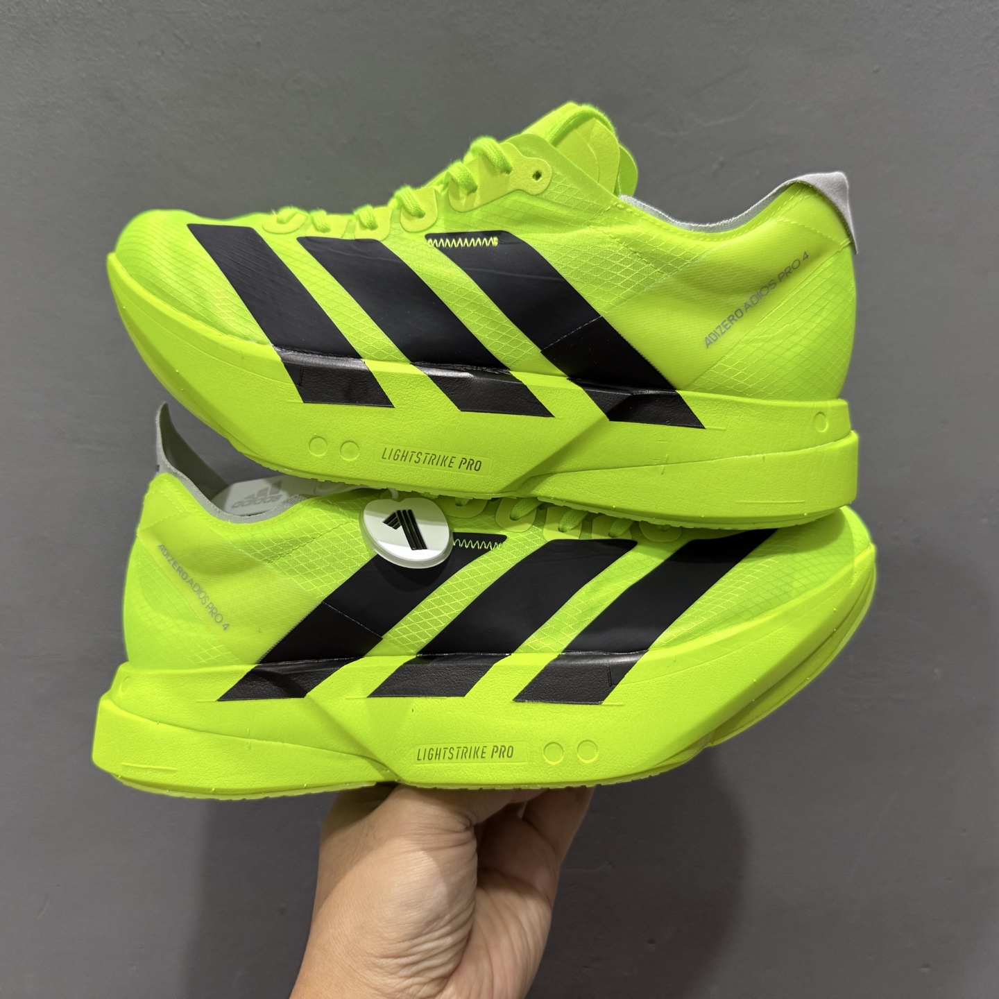 AdidADIZERO ADIOS PRO 4 M 马拉松飞线贾卡轻质透气休闲运动跑步鞋 JR6364