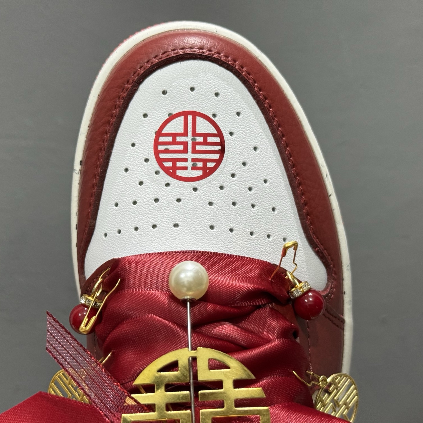 新款出货 原装 乔丹 Air Jordan 1 Low”Wedding”乔丹AJ1低帮秀禾婚鞋心心相印