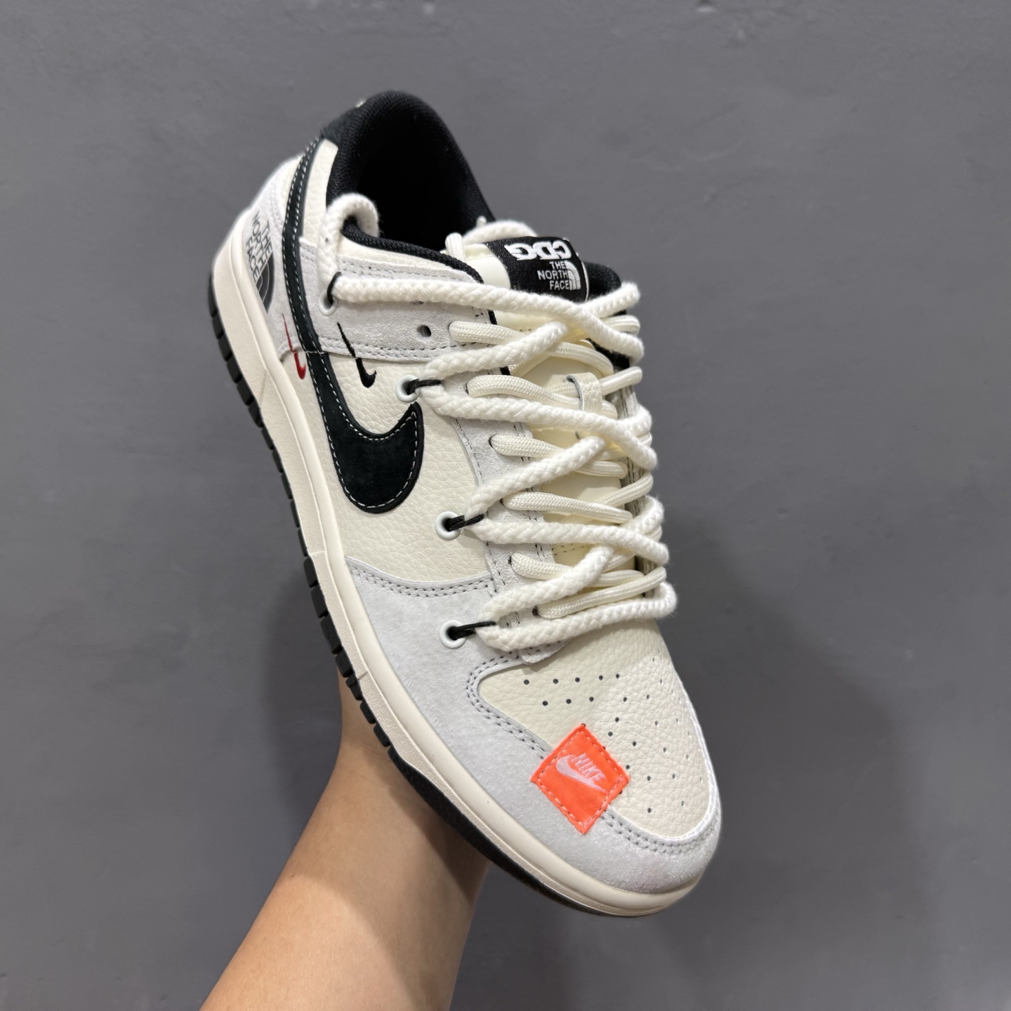 独家实拍Nike SB Dunk Low 北面联备 解构抽绳鞋带 YX5066-257