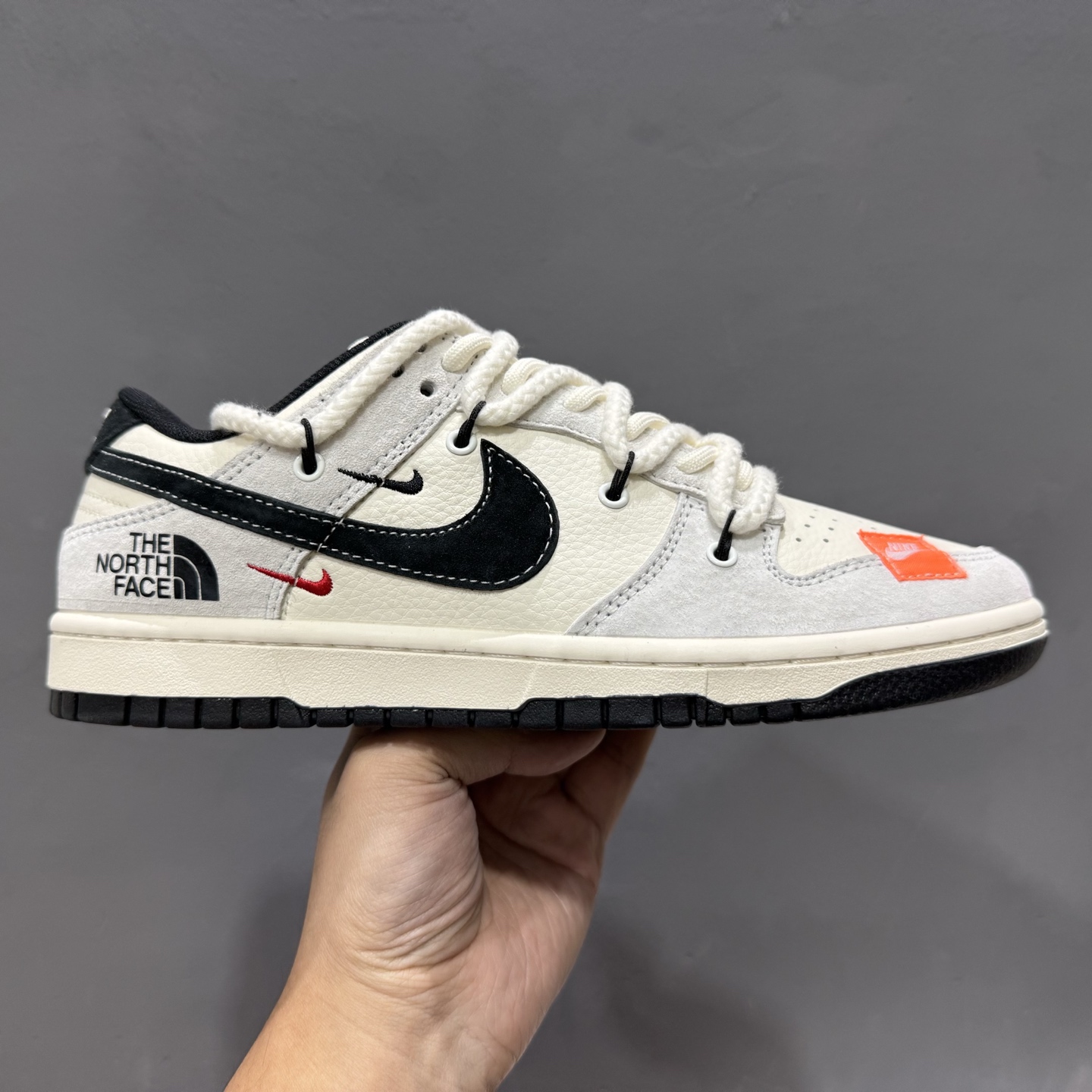 独家实拍Nike SB Dunk Low 北面联备 解构抽绳鞋带 YX5066-257