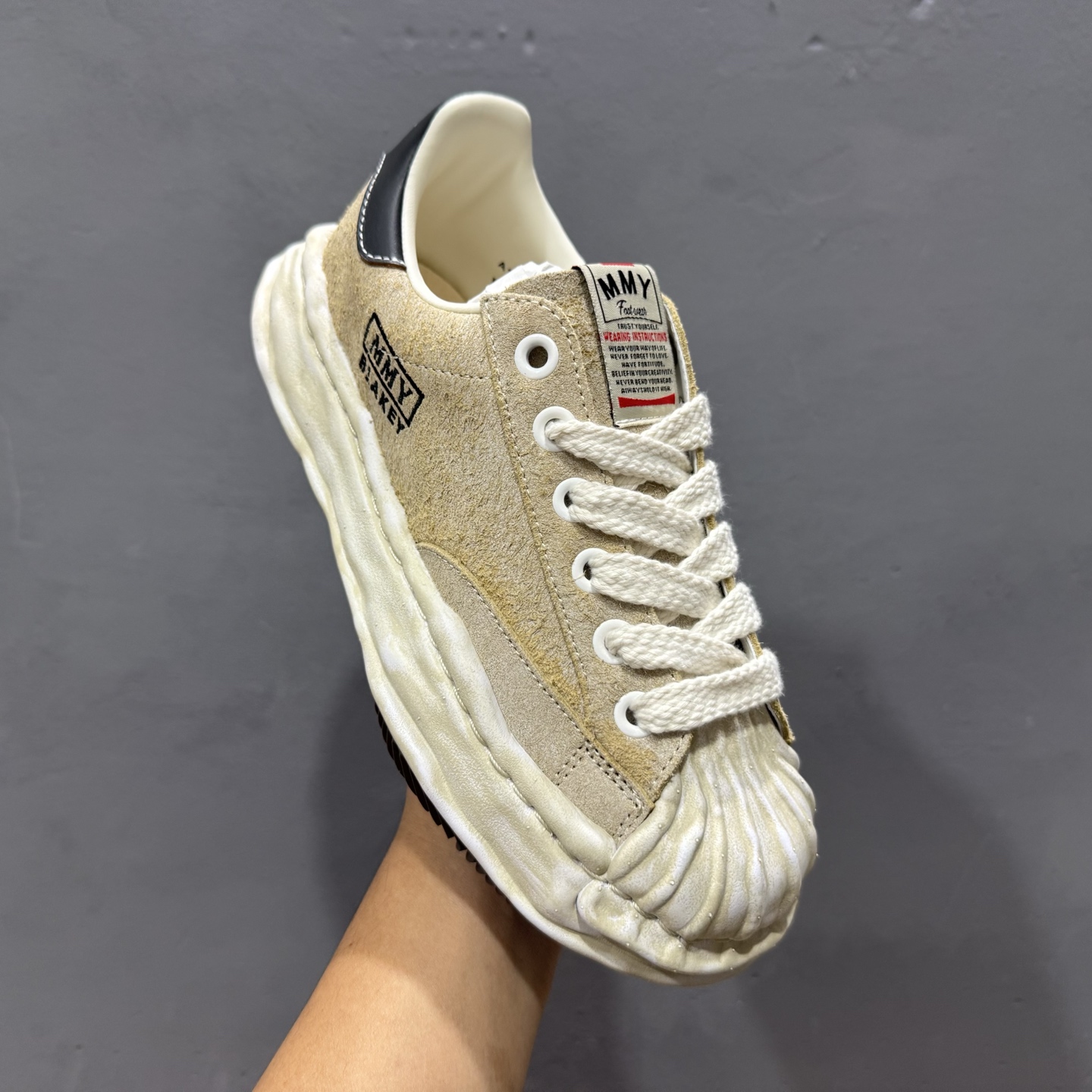 余文乐挚爱单品 MMY Blakey 脏脏鞋 AMIRI骨头鞋同款 复古溶解风运动鞋