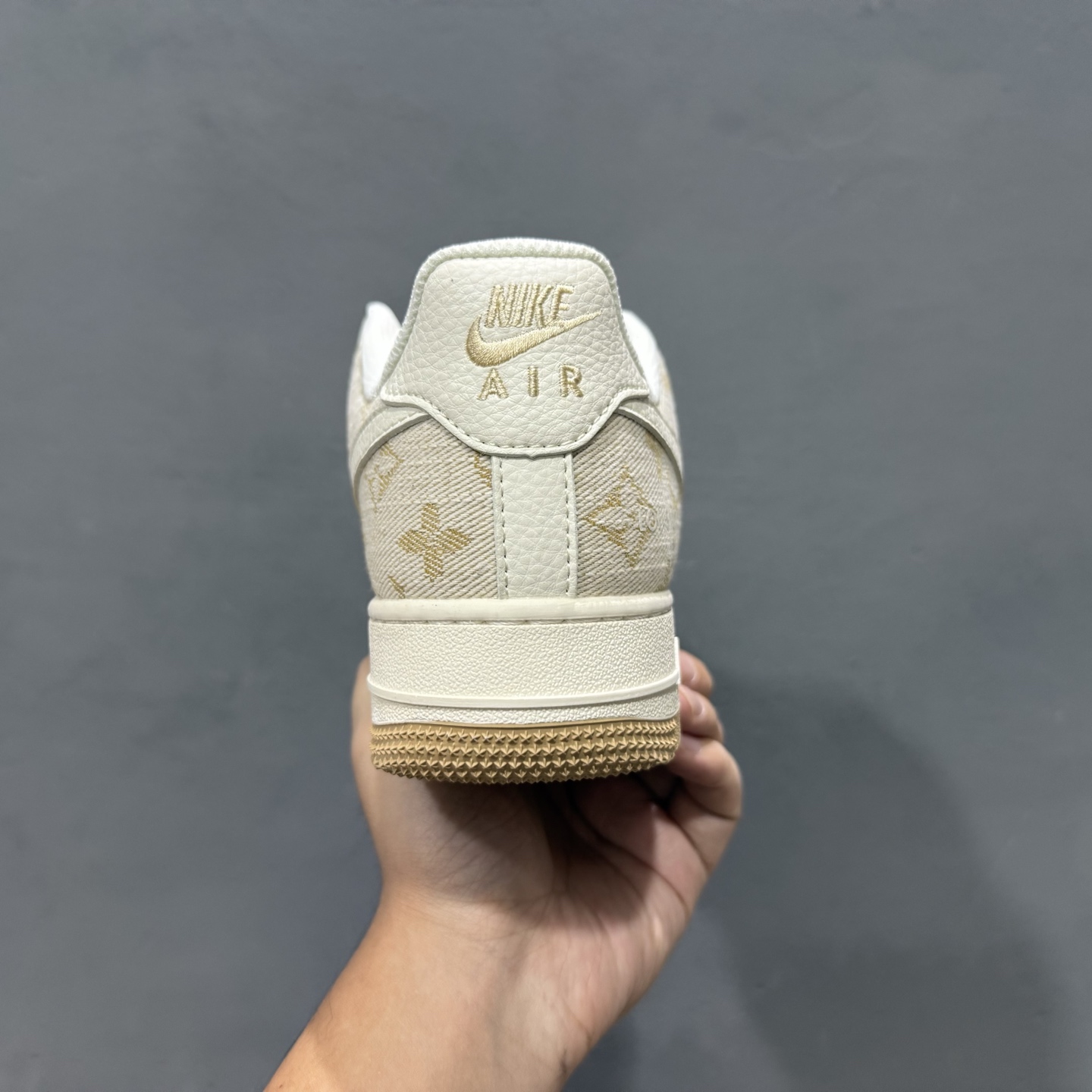 独家实拍C版 Nike Air Force 1 Low 07 x lv 米白黄牛仔布YX5066-330