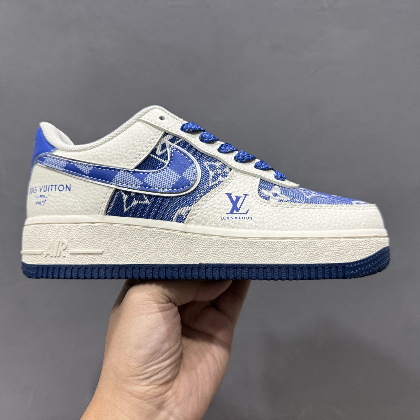 Nike Air Force 1 ’07 Low “蓝调印花” LV X AF1空军一号 高端定制 低帮 运动鞋 XL1979-106